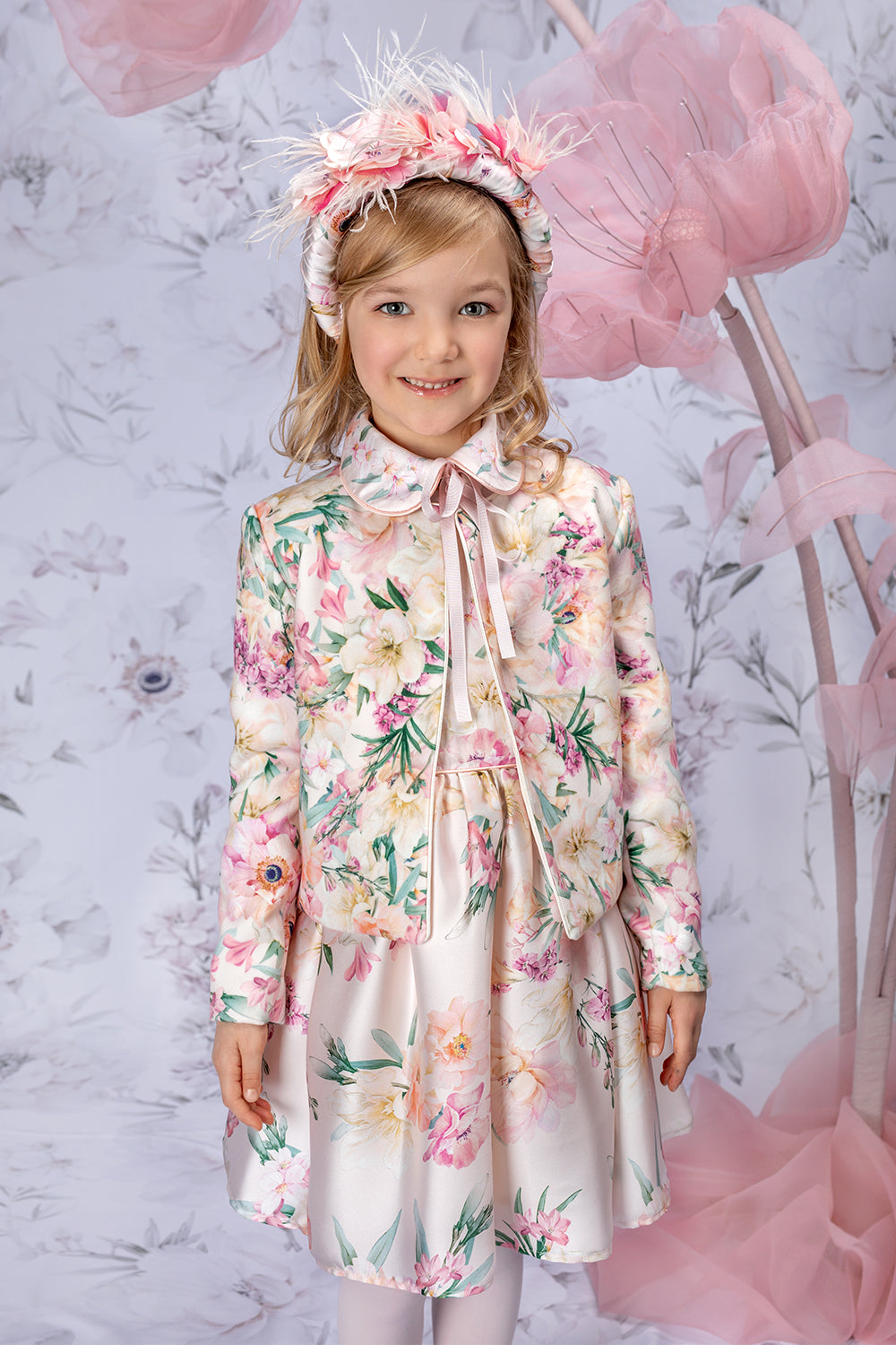 Floral printed blazer