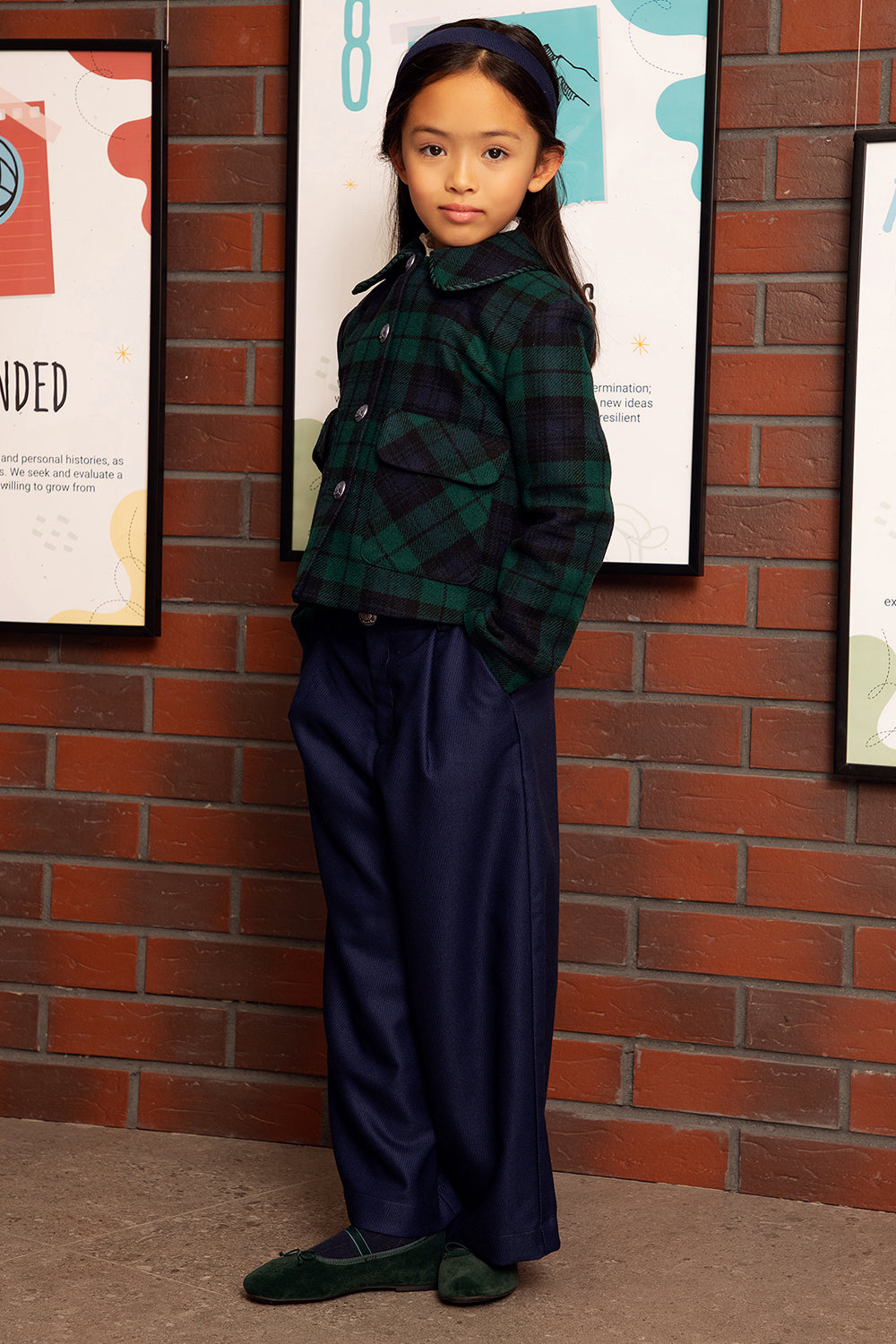 Dark blue palazzo trousers