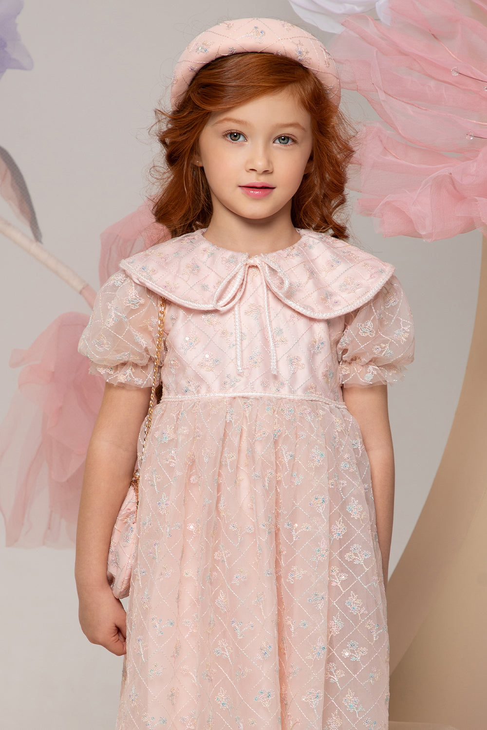 Pink bag with flowers