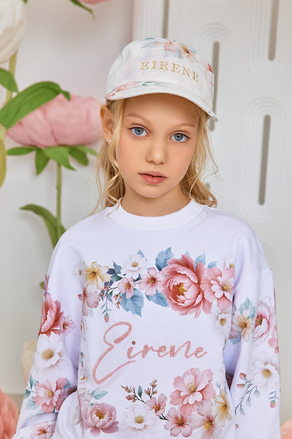 White floral logo tracksuit