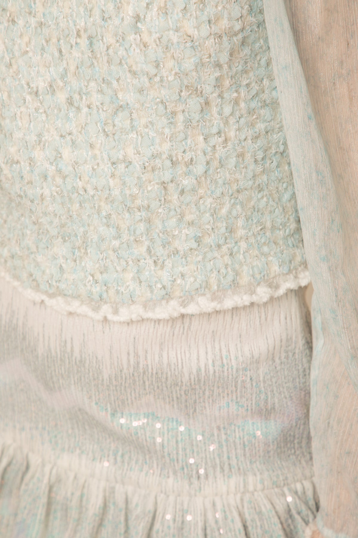 Detail of the skirt texture and hem