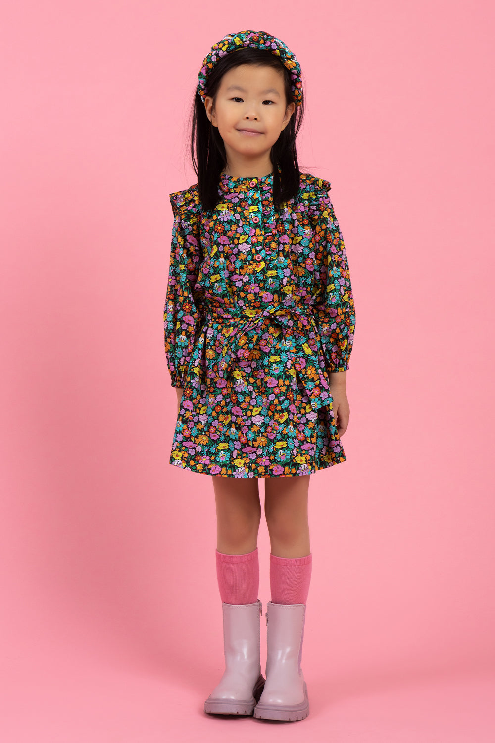 Funny flowers Liberty cotton print dress