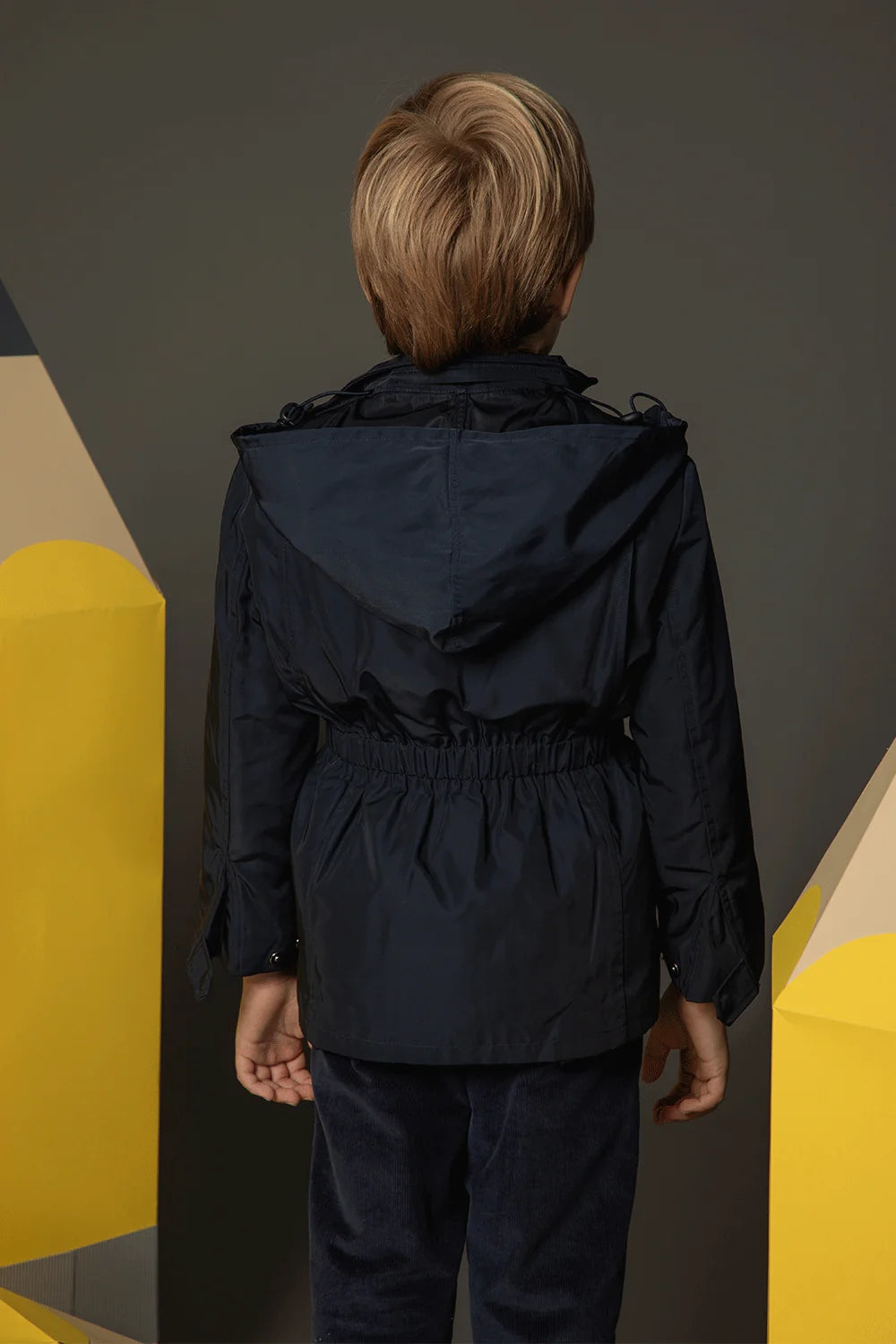 Navy functional jacket with flap pockets