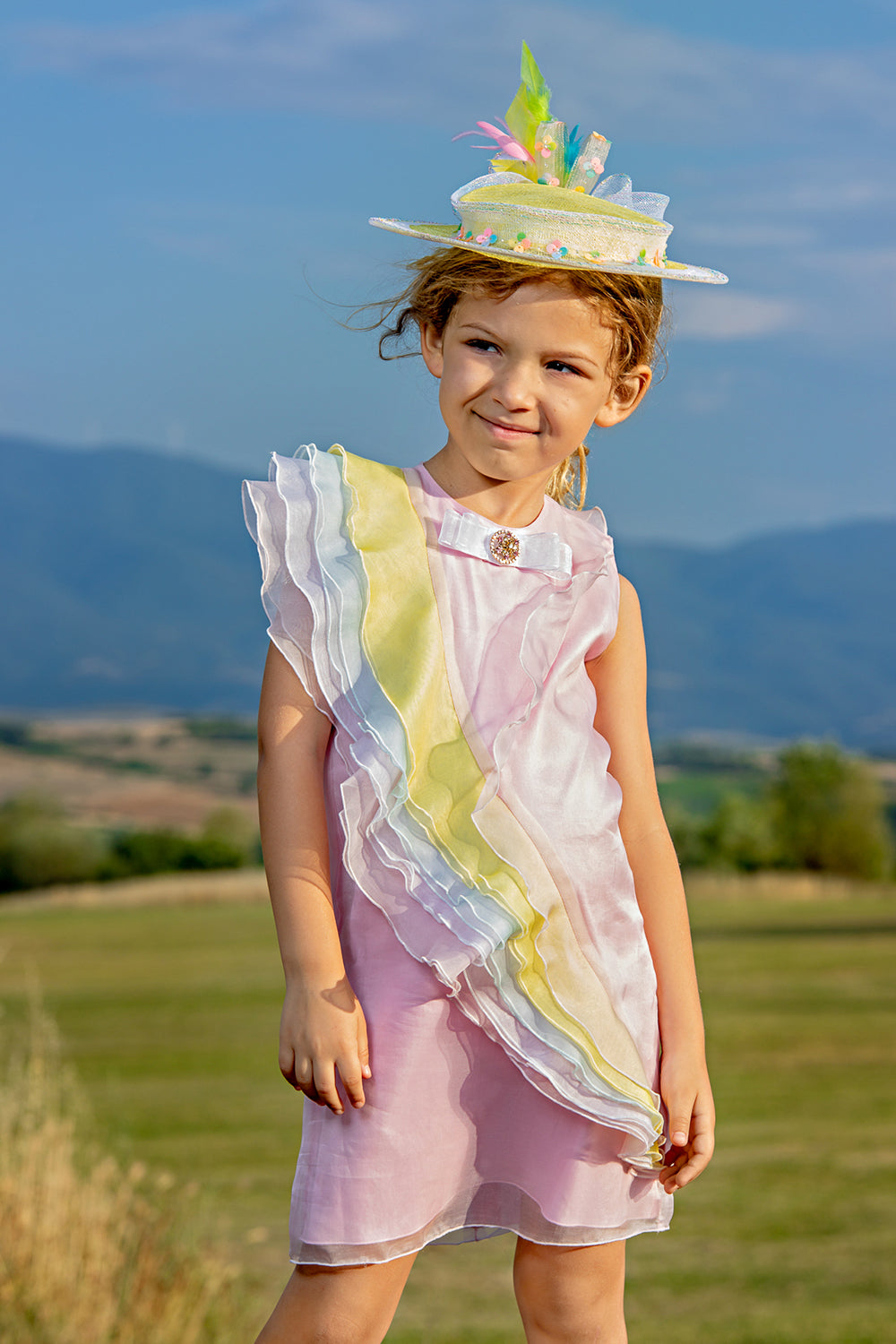 pastel bow dress Lola + The Boys Dreamy Pastel Bow Dress, 12 / Light Blue