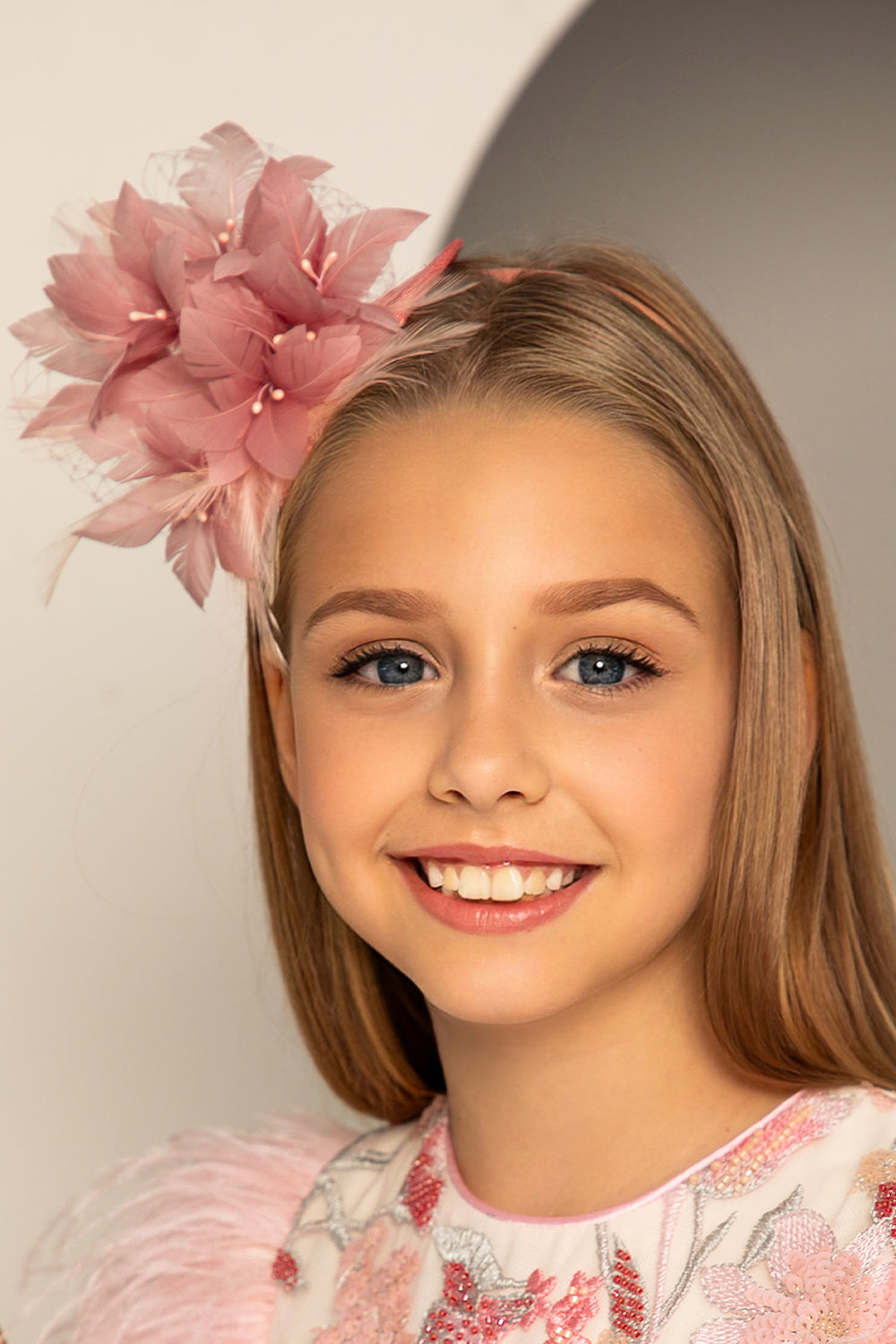 Pink feather headband