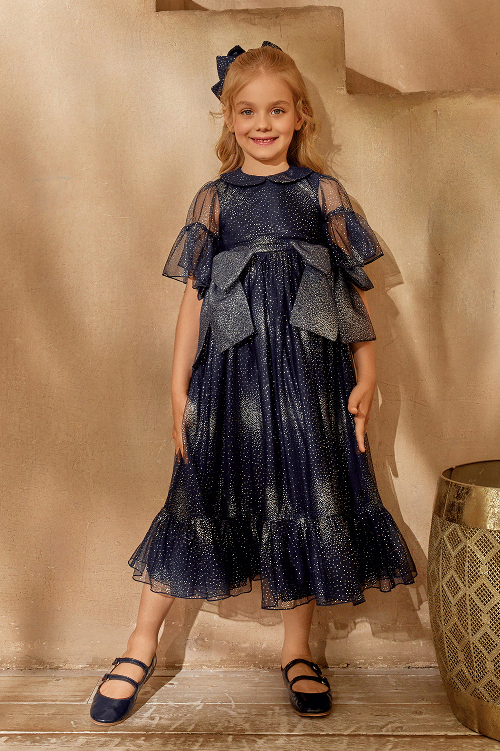dress with silver bows Alice Mini Dress
