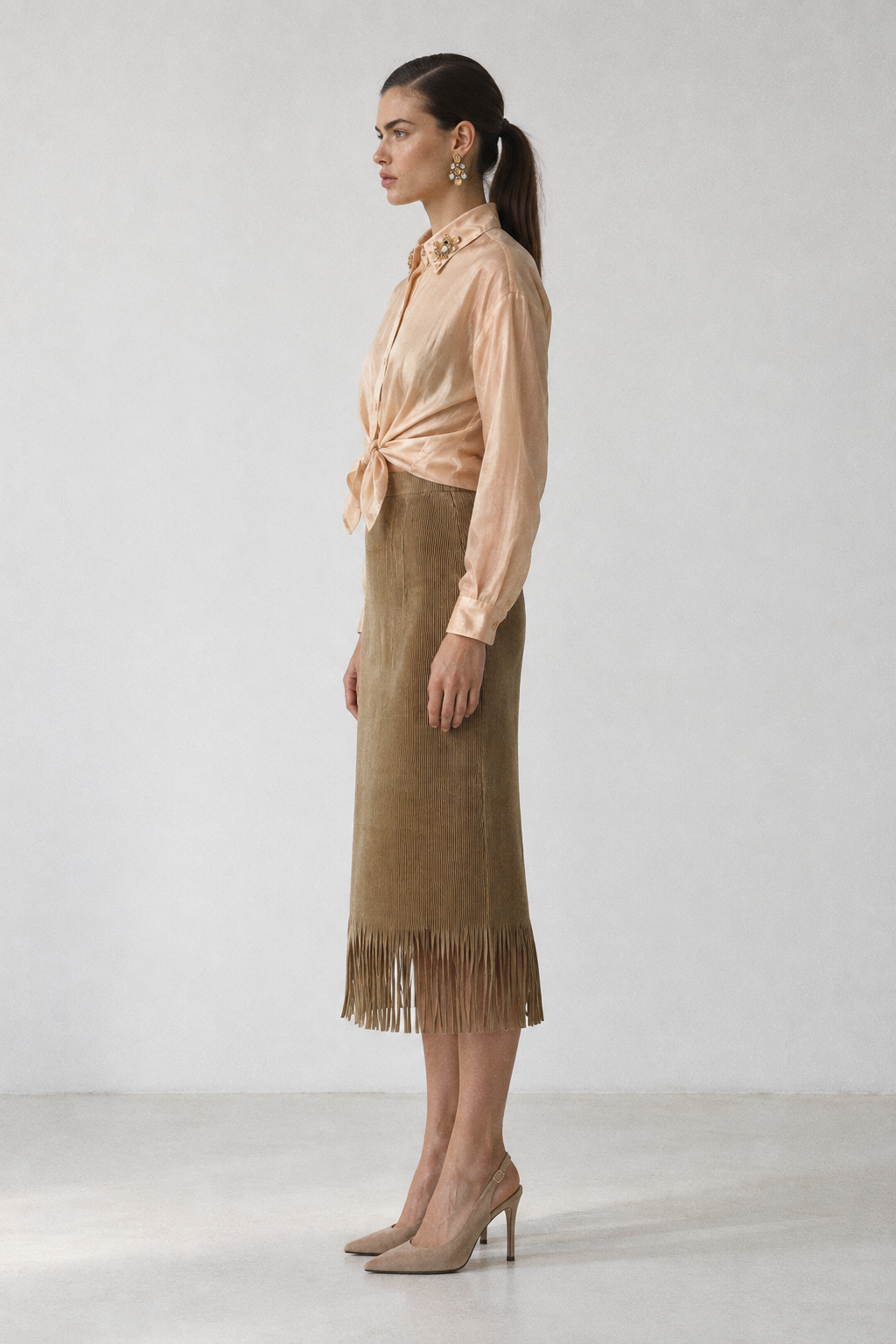 SAVANNA Fringed Skirt