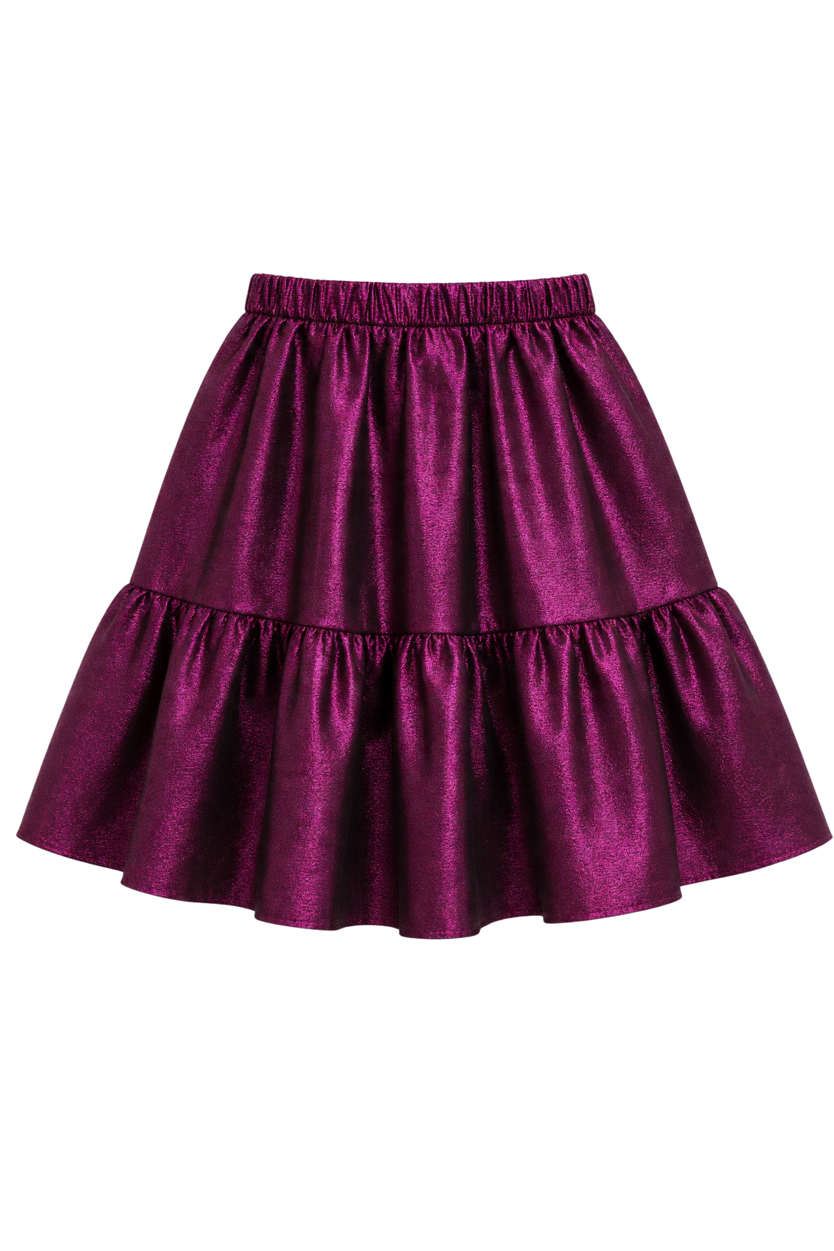 Burgundy shimmering skirt - product view