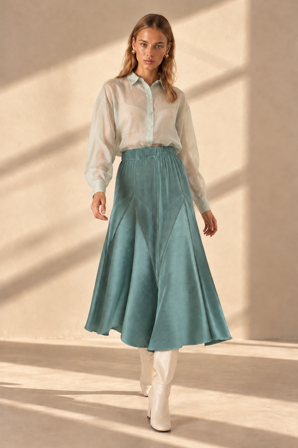 JADE Pleated Skirt