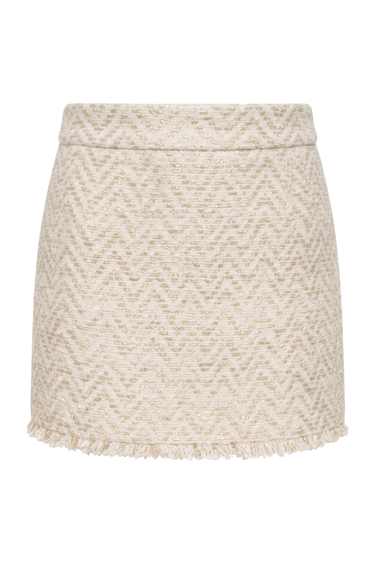 Off-white and gold tweed skirt - product view