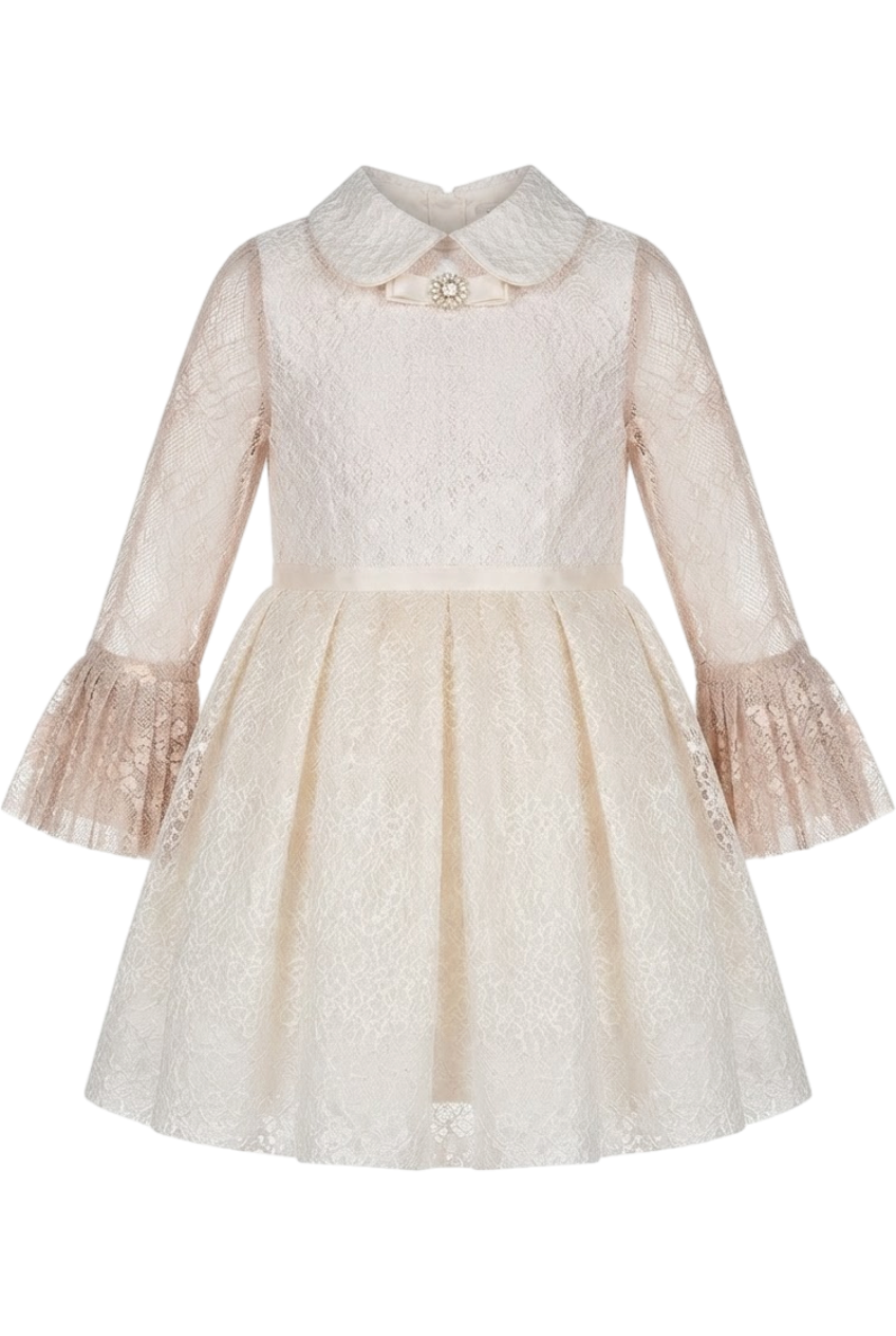 Ecru lace dress - product view