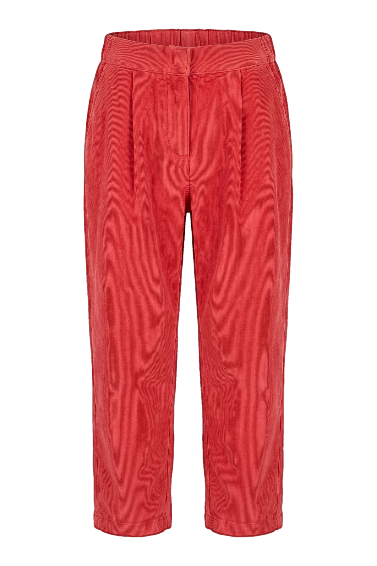 Coral corduroy cotton trousers - product view