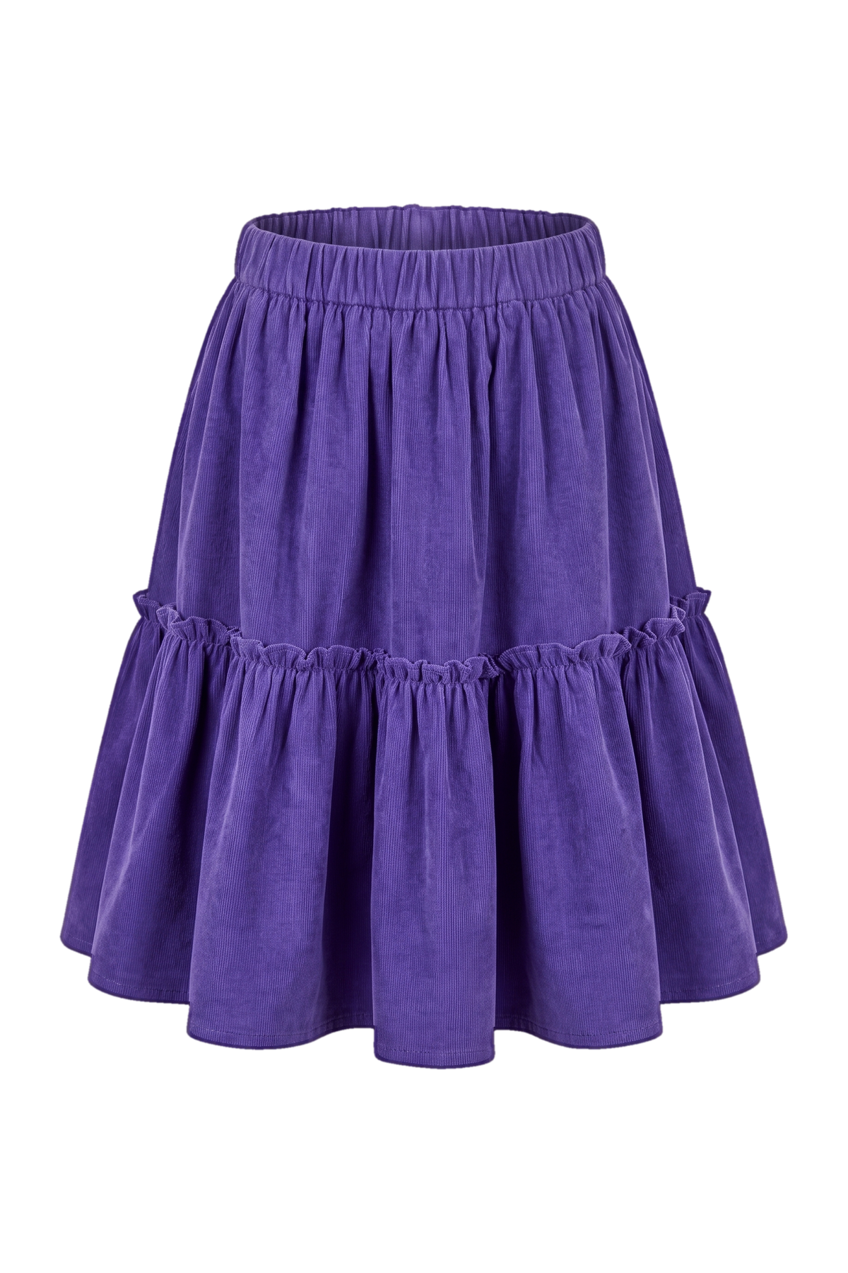 Purple cotton corduroy skirt - product view