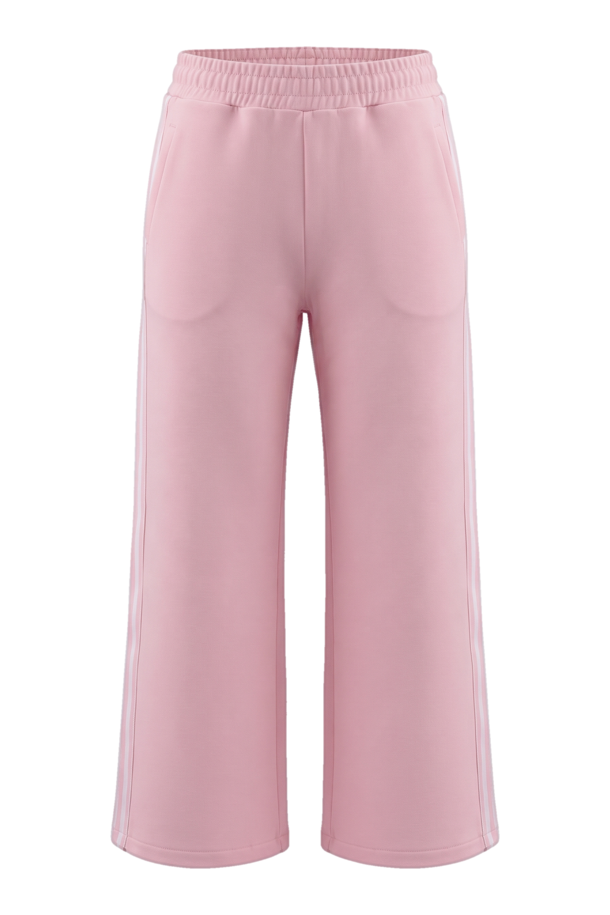 Pink trackpants with stripes - product view