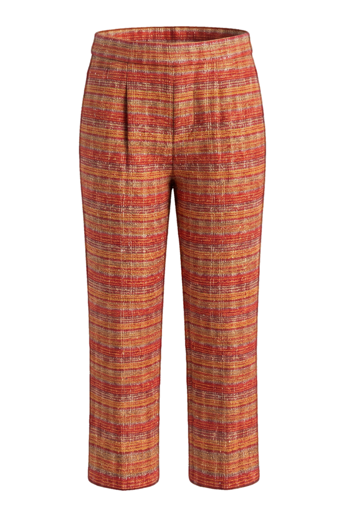 Red, yellow and orange lurex tweed pants - product view