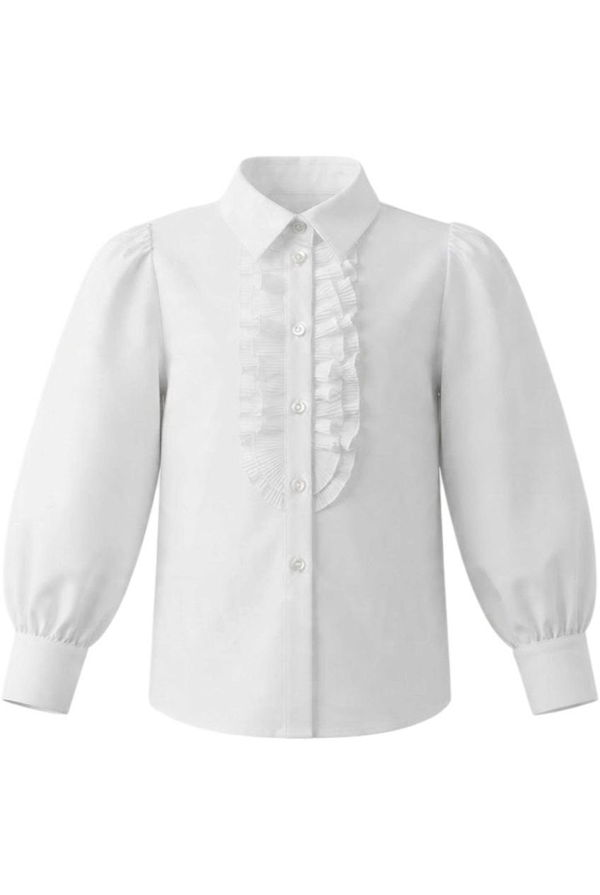White shirt with frills - product view
