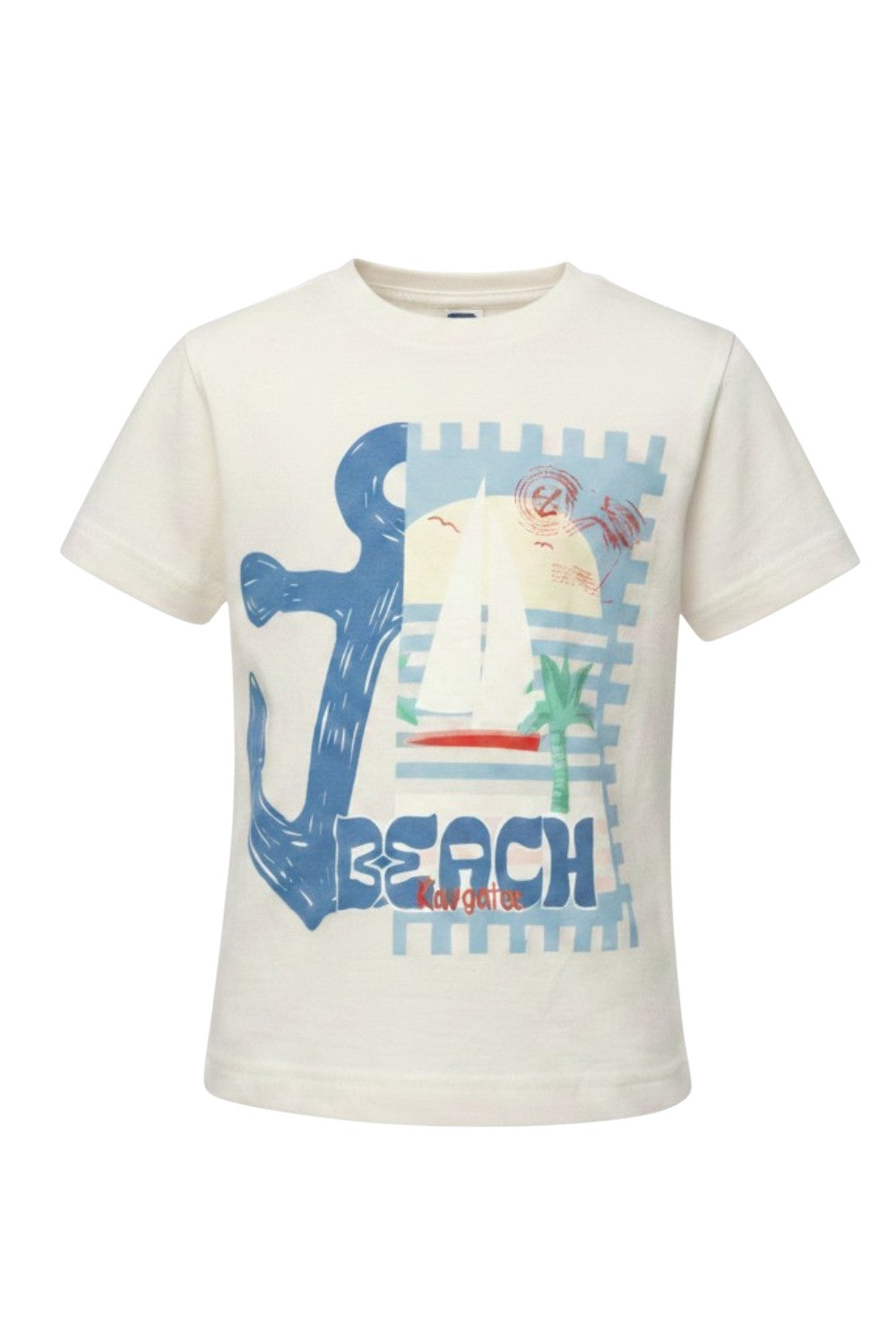 Off-white t-shirt with anchor and post card print