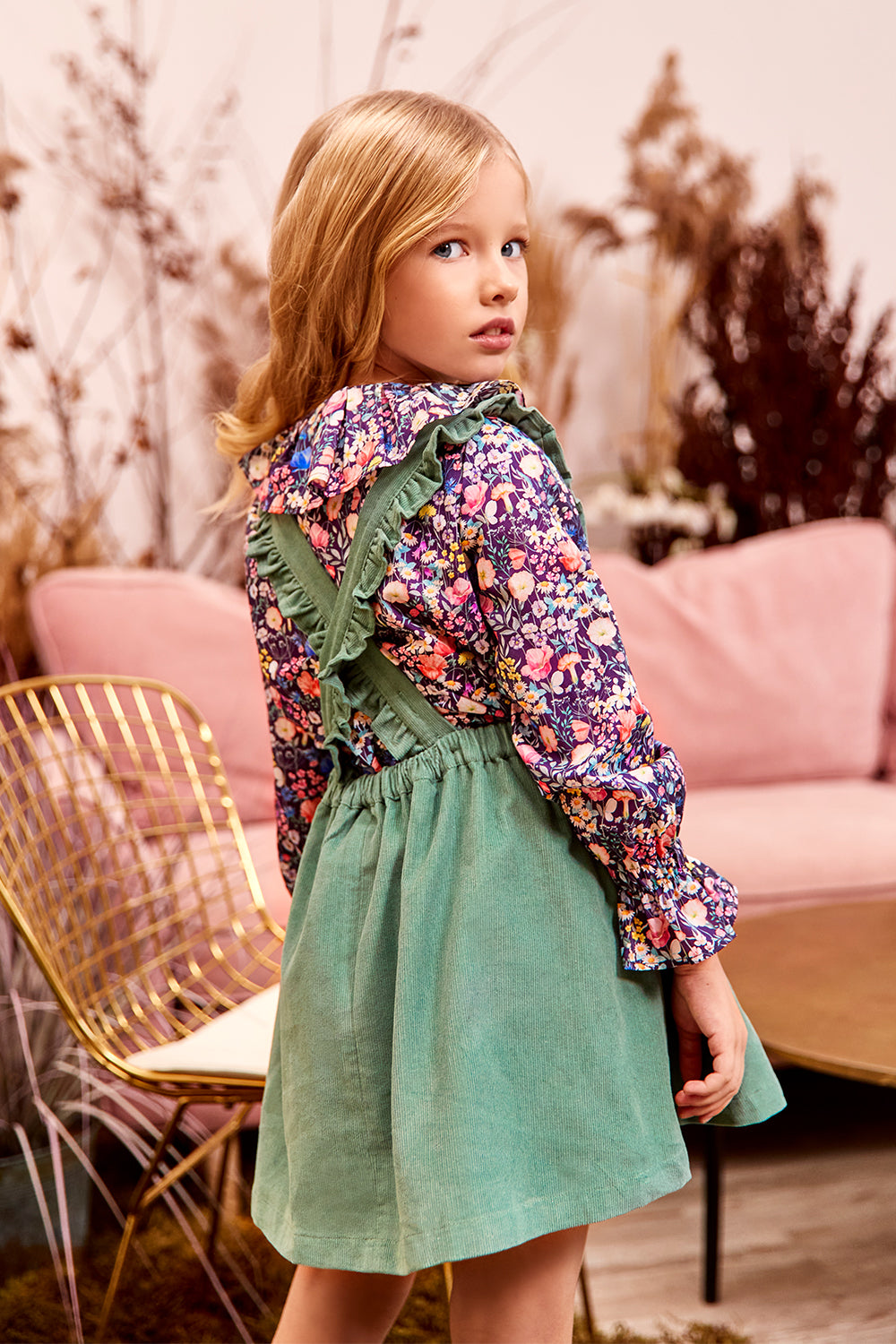 Cotton winter garden flowers Liberty print shirt