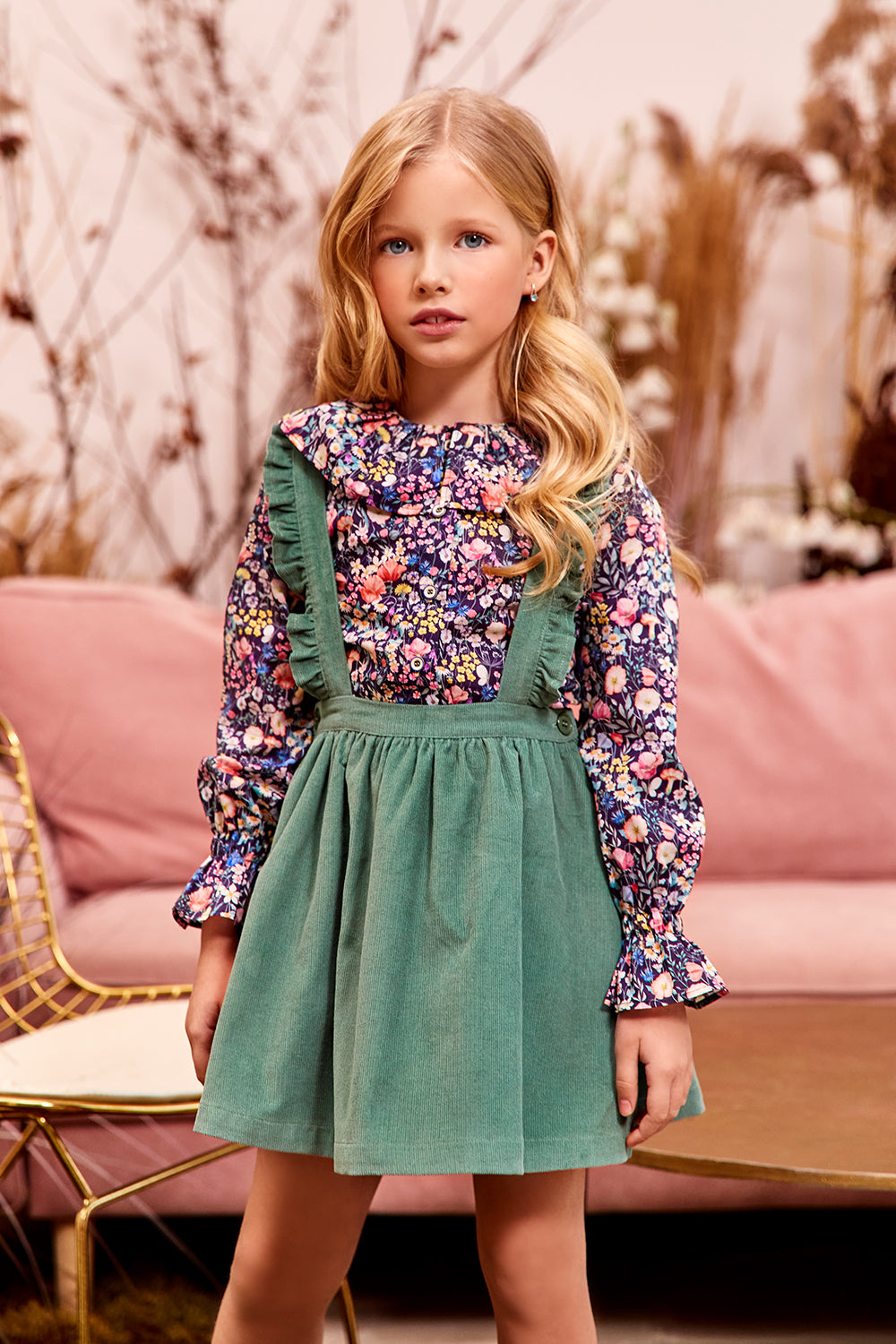 Cotton winter garden flowers Liberty print shirt