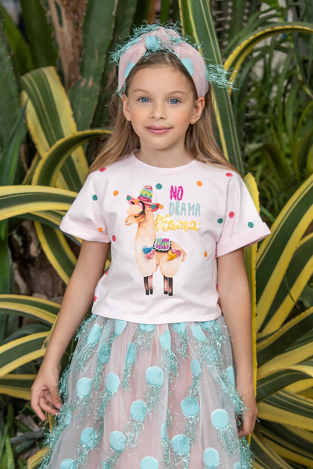 Light pink "No Drama Lama" t-shirt