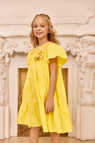 Yellow cotton dress