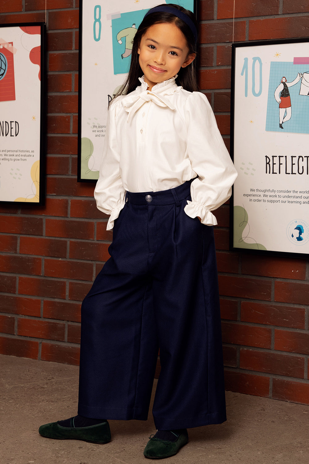 Dark blue palazzo trousers