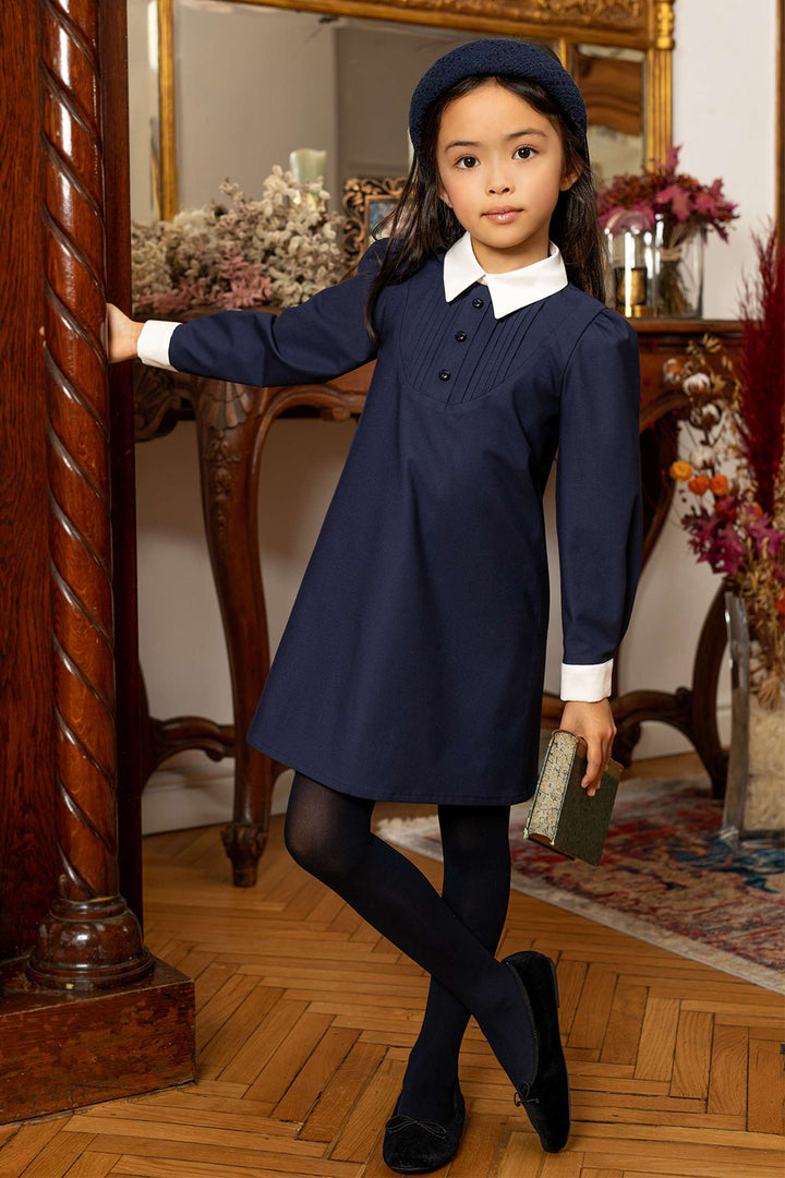 Dress with white collar and cuffs shop