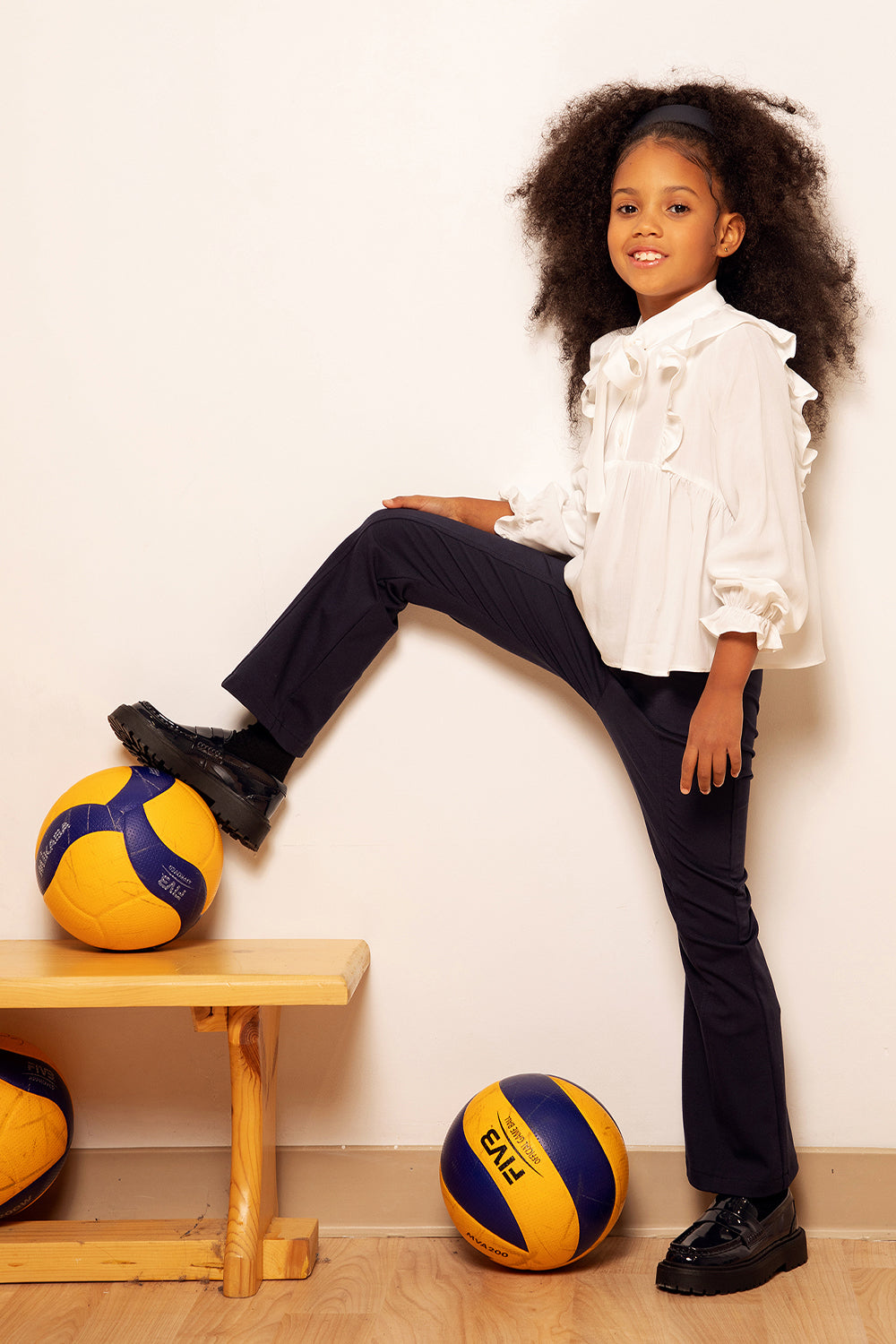 Dark blue punto trousers