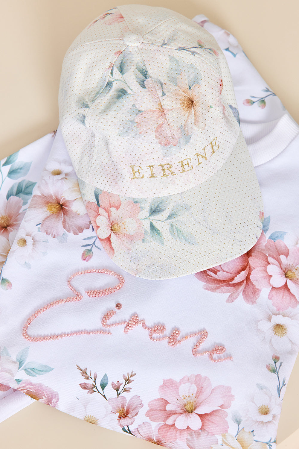 White floral logo tracksuit