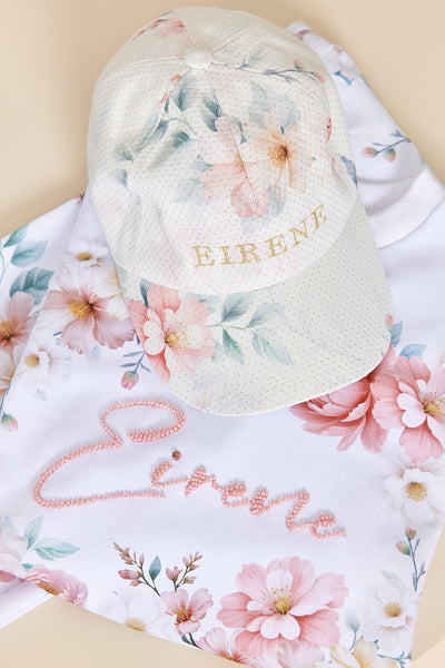 White floral logo tracksuit