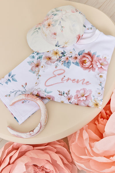 White floral logo tracksuit
