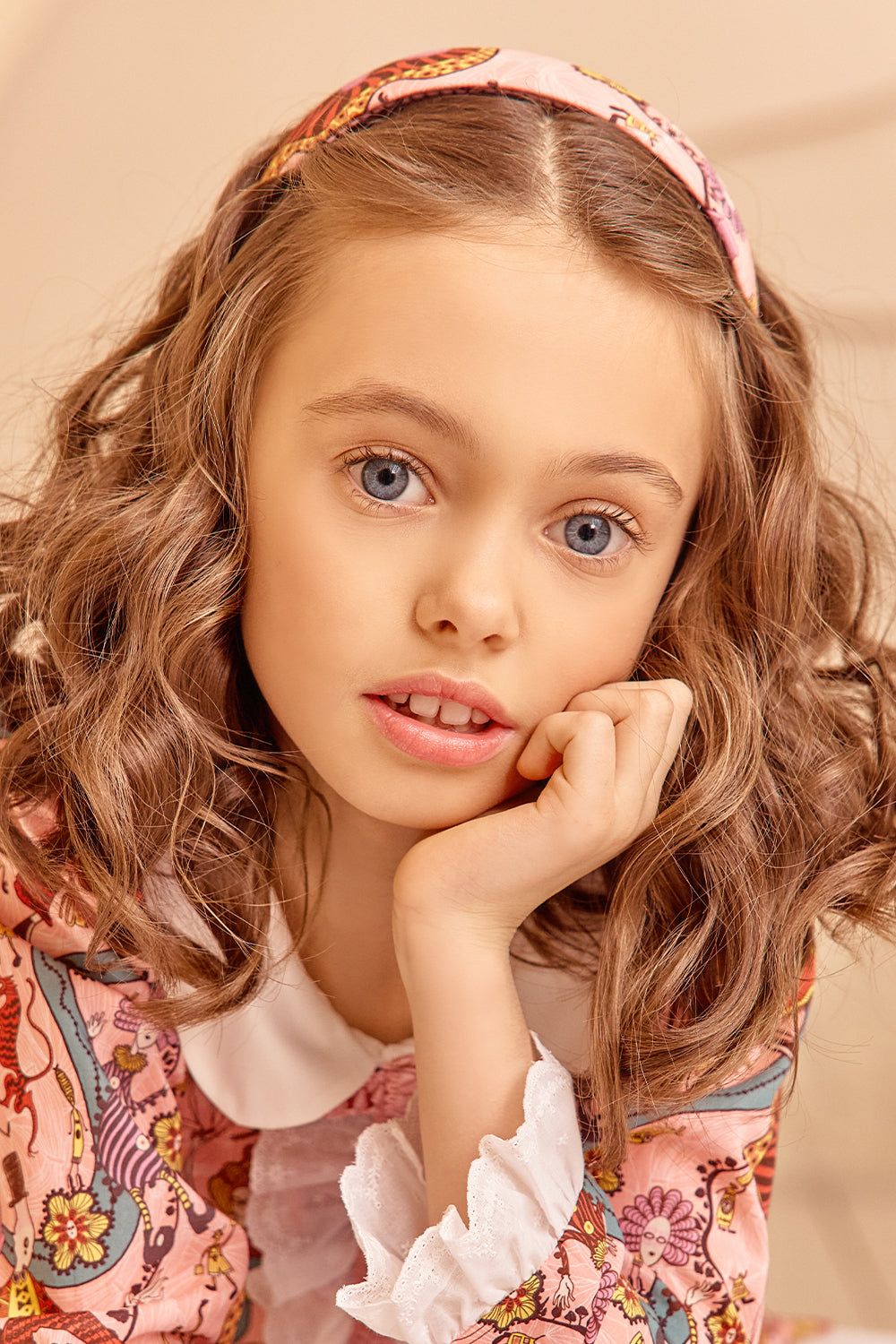 Liberty London funny creatures cotton pink hairband