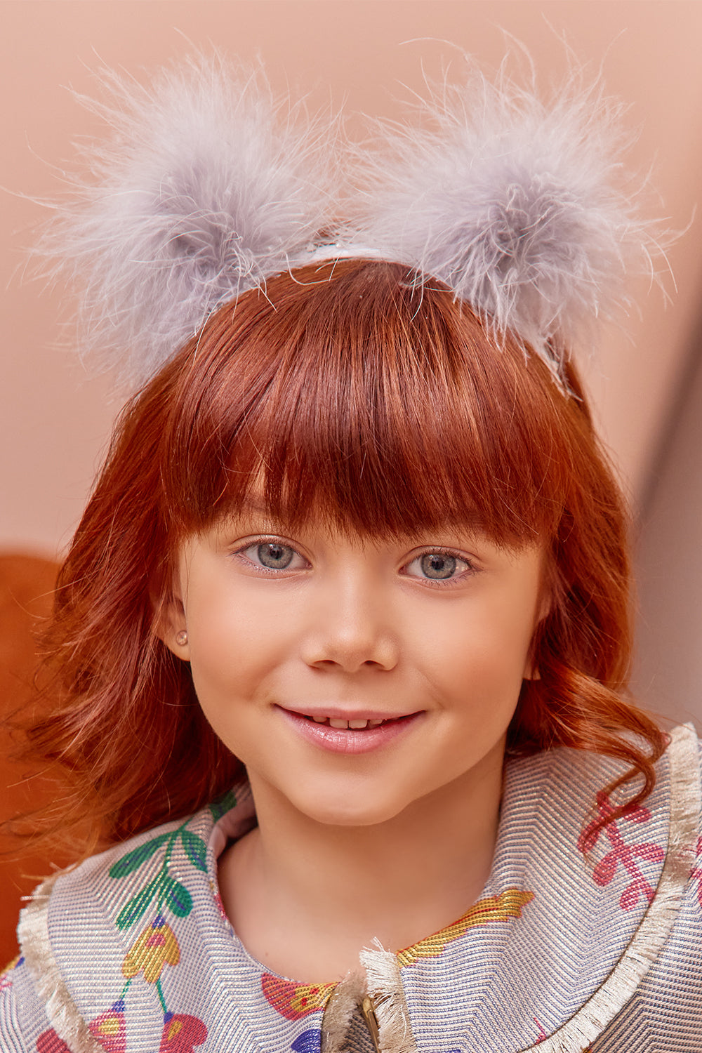 Gray fury kitty ears hairband