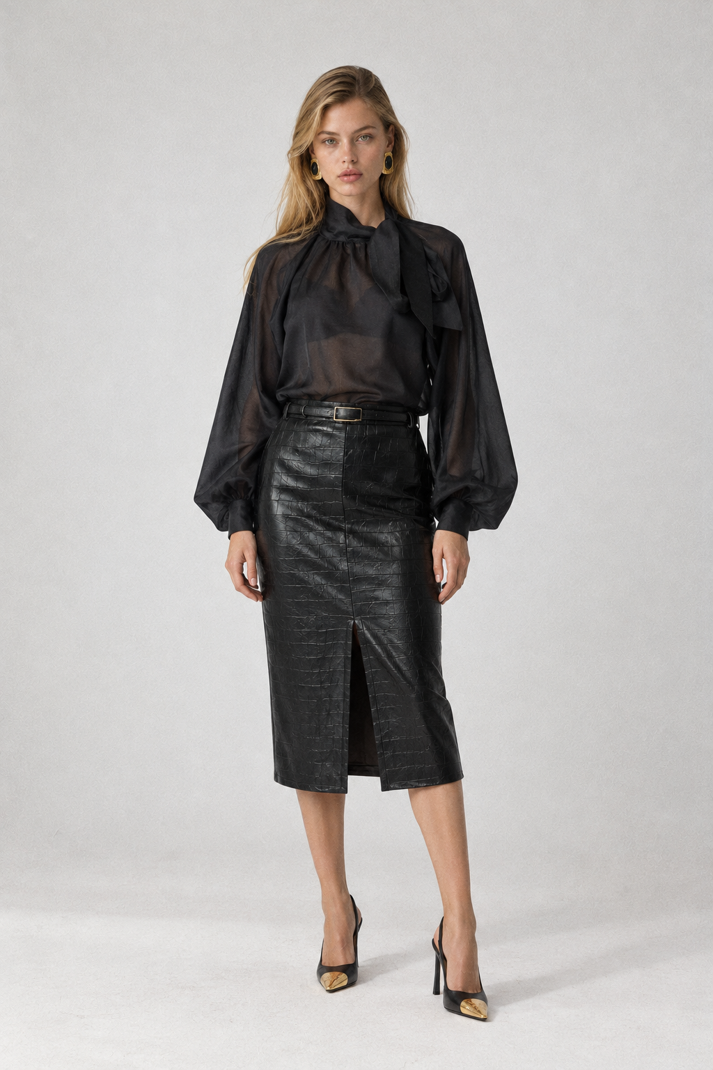 VITTORIA Faux Leather Skirt