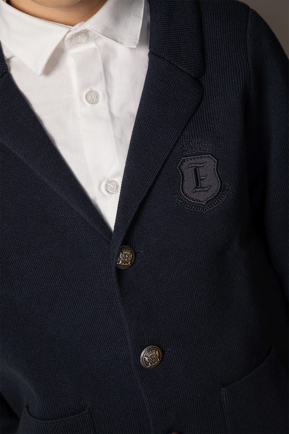 Knitted blazer with tailored lapels
