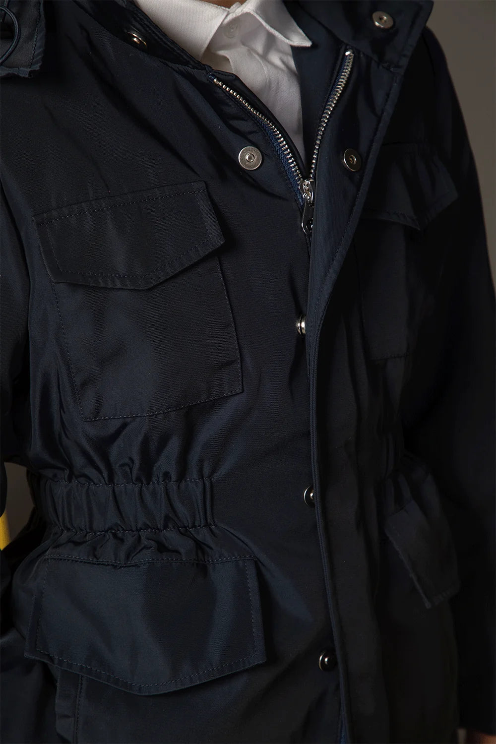 Navy functional jacket with flap pockets