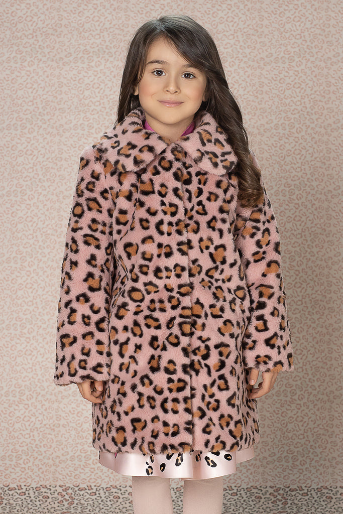 Pink leopard coat hotsell