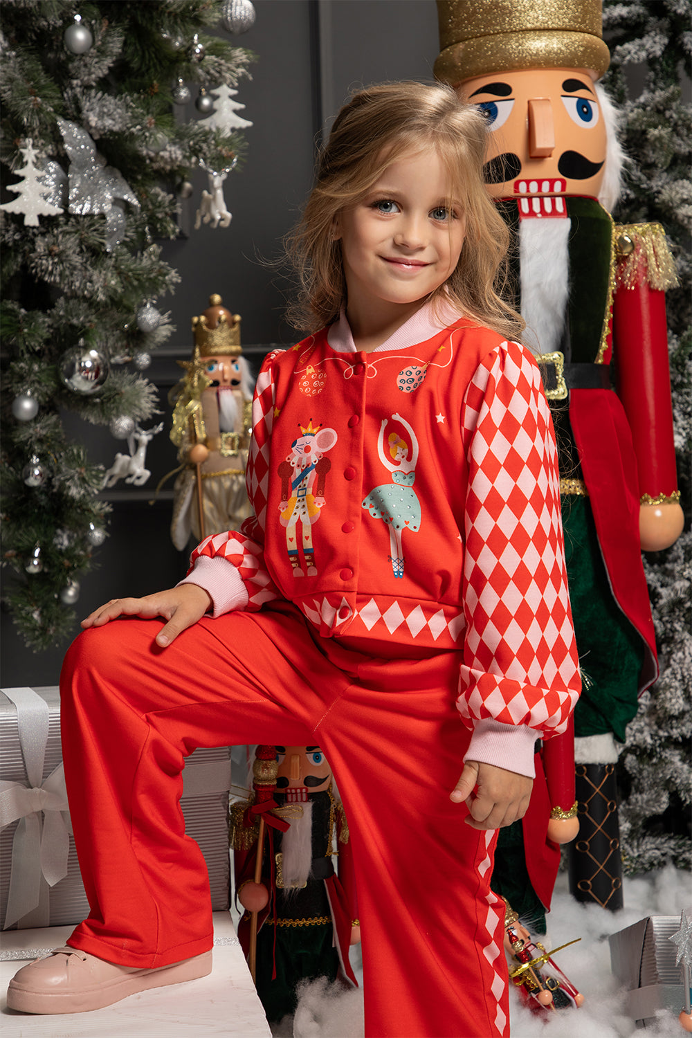 Red Christmas trackpants