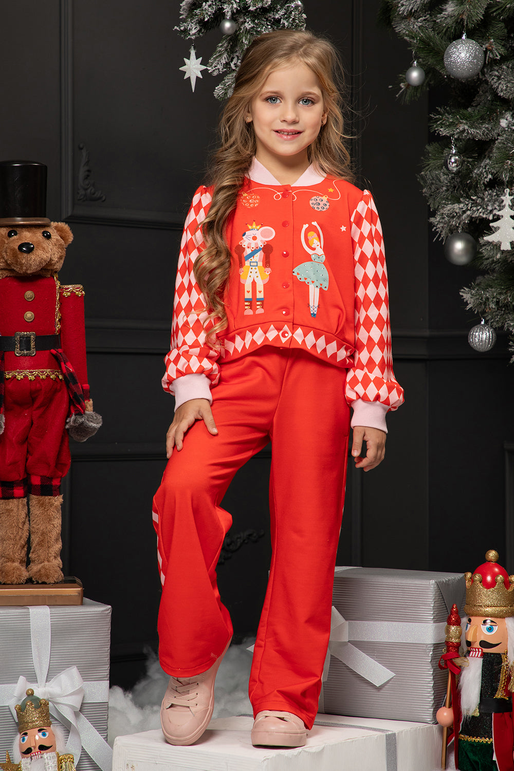 Red Christmas trackpants