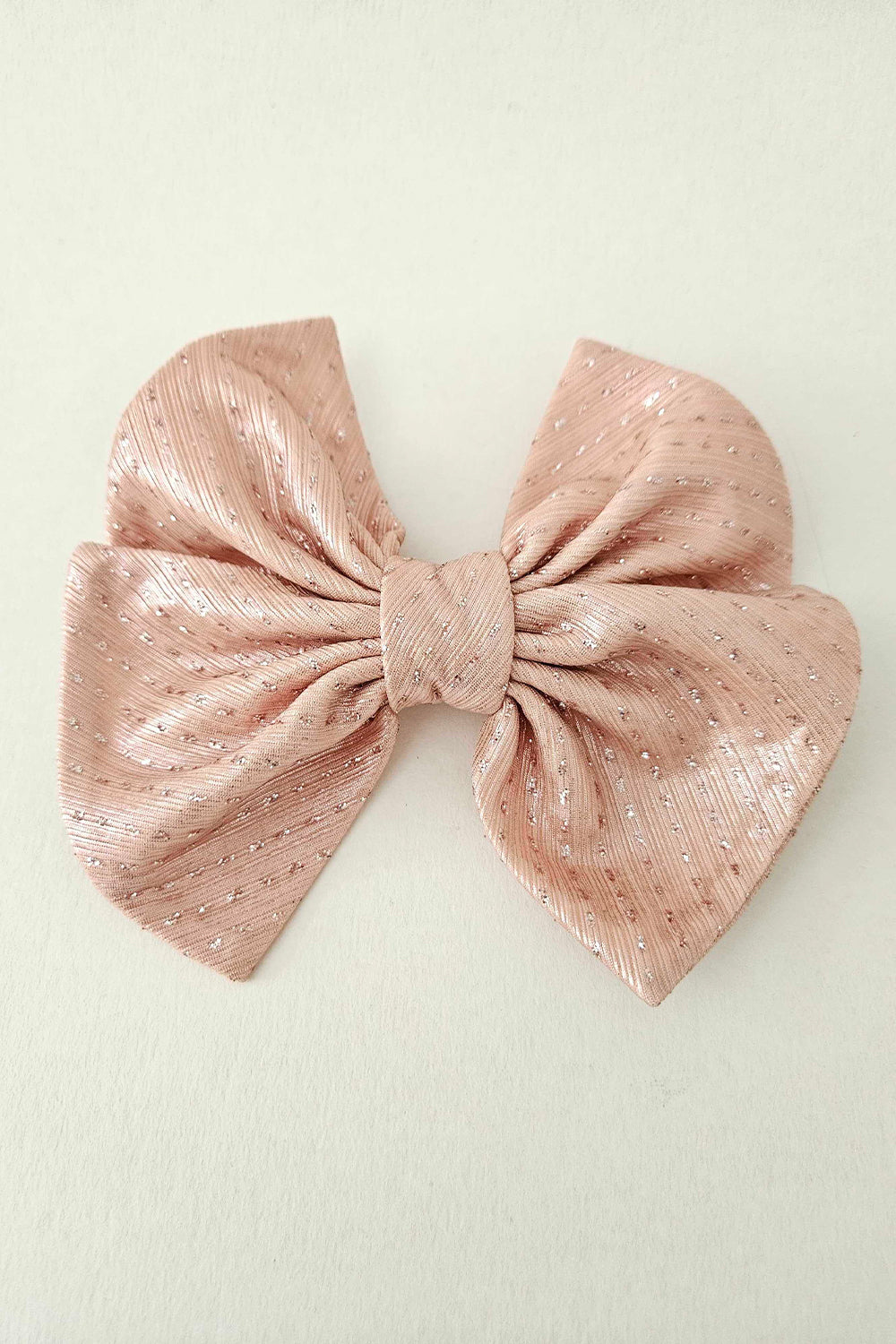Powder pink glitter hairbow