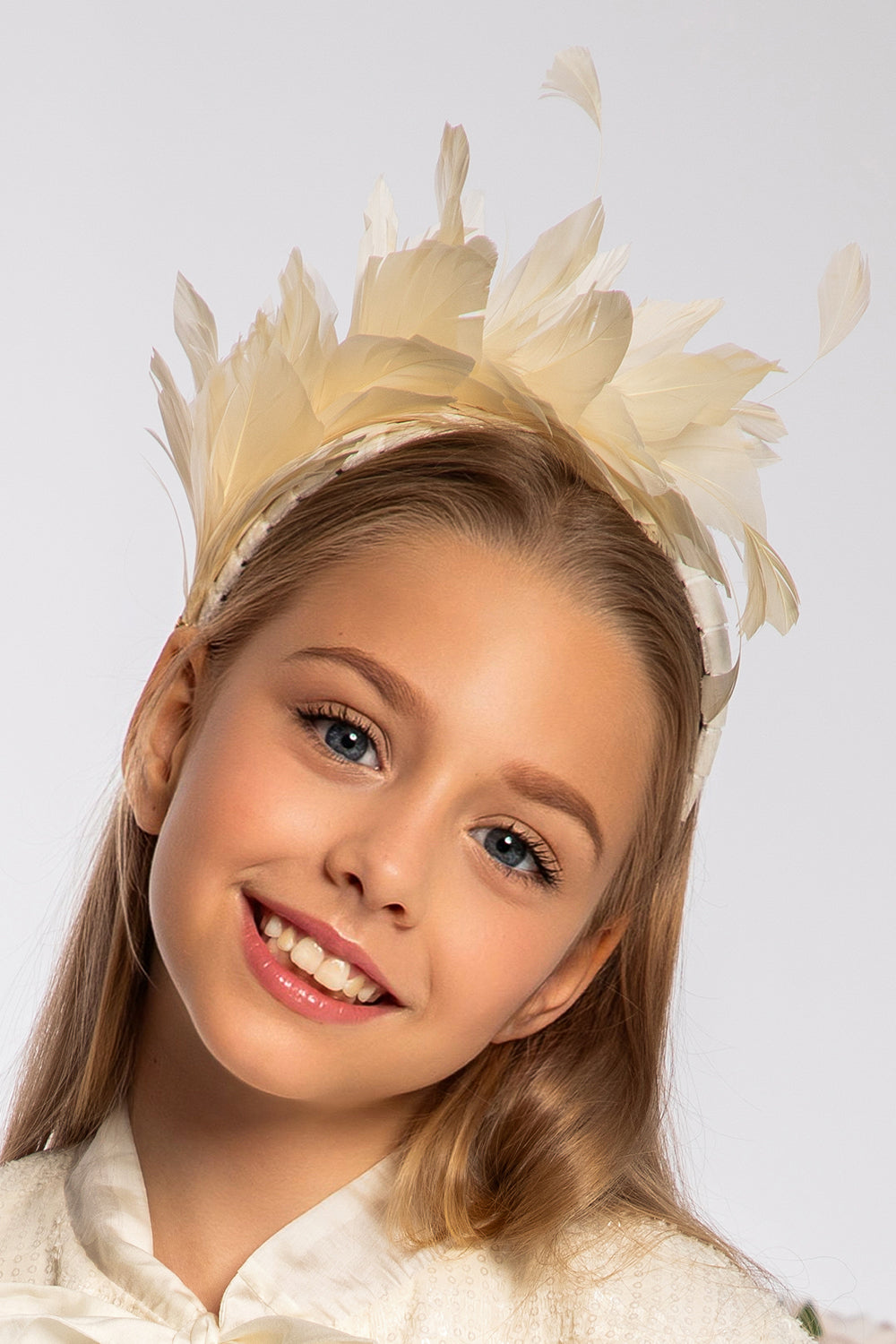 Ivory feather headband