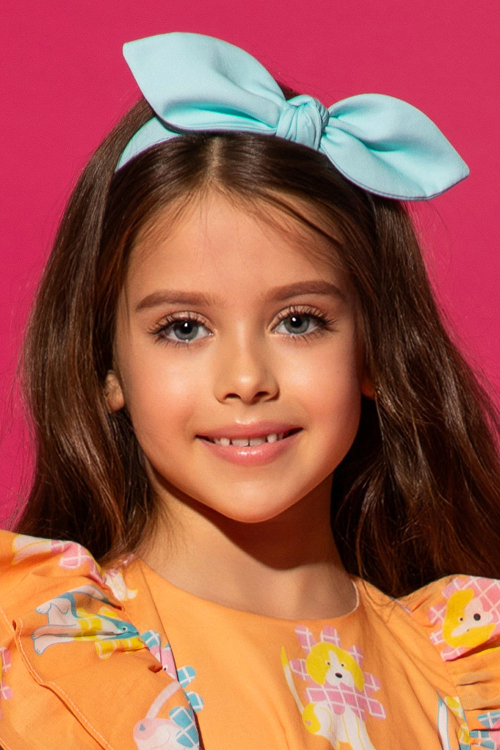 Mint blue ribbon headband