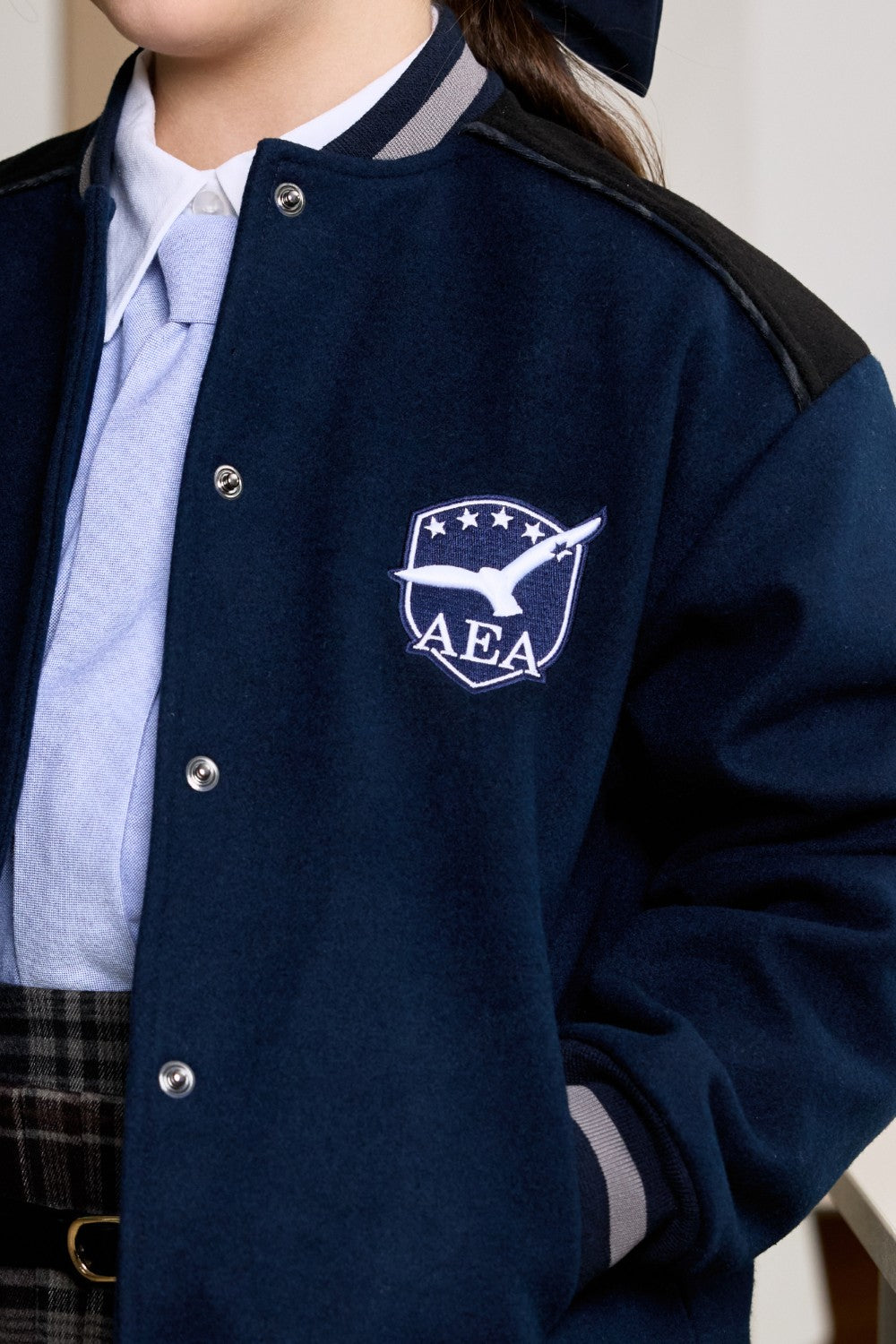 Bomber jacket for little boys with quilted inner lining