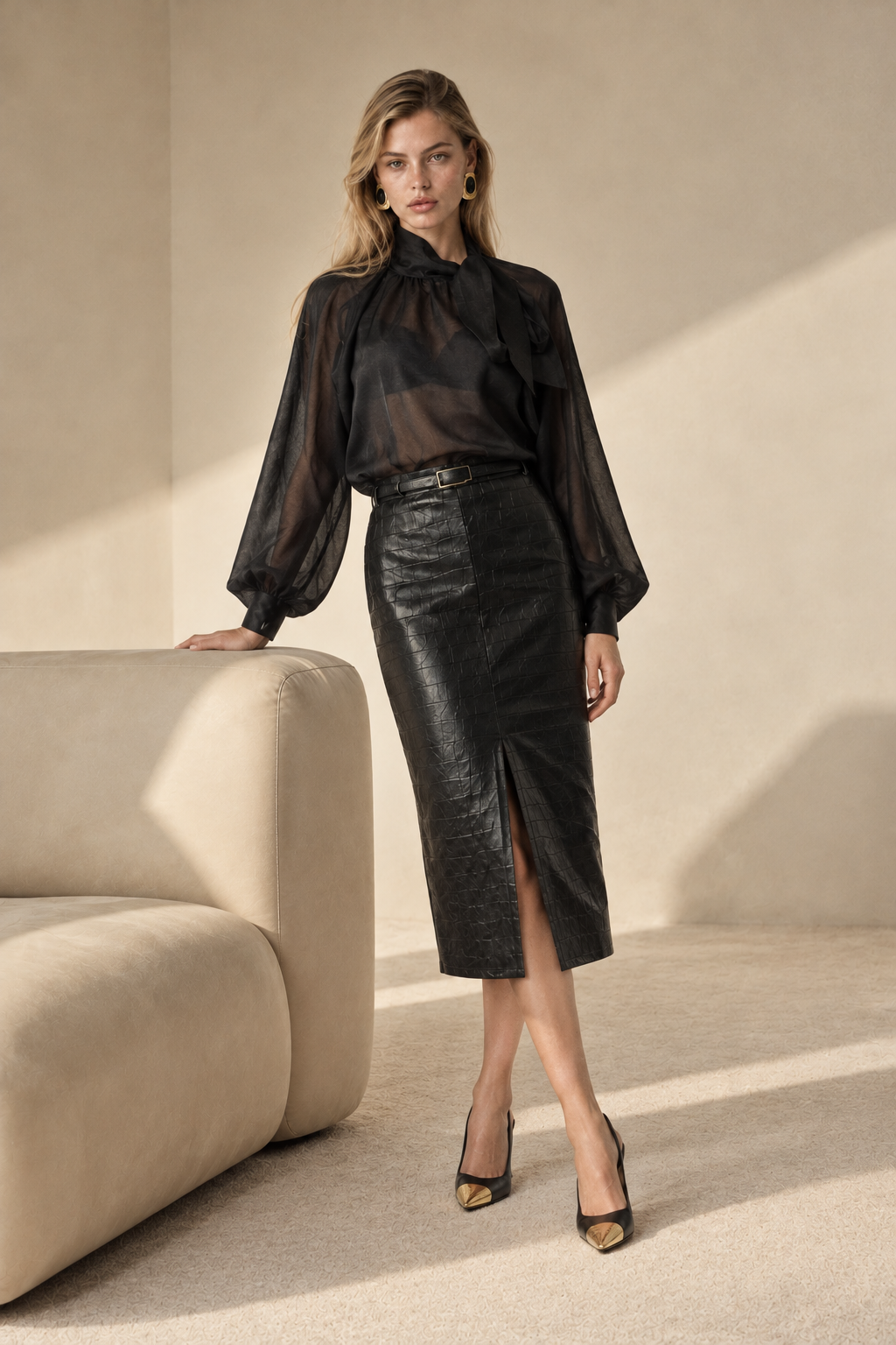 VITTORIA Faux Leather Skirt