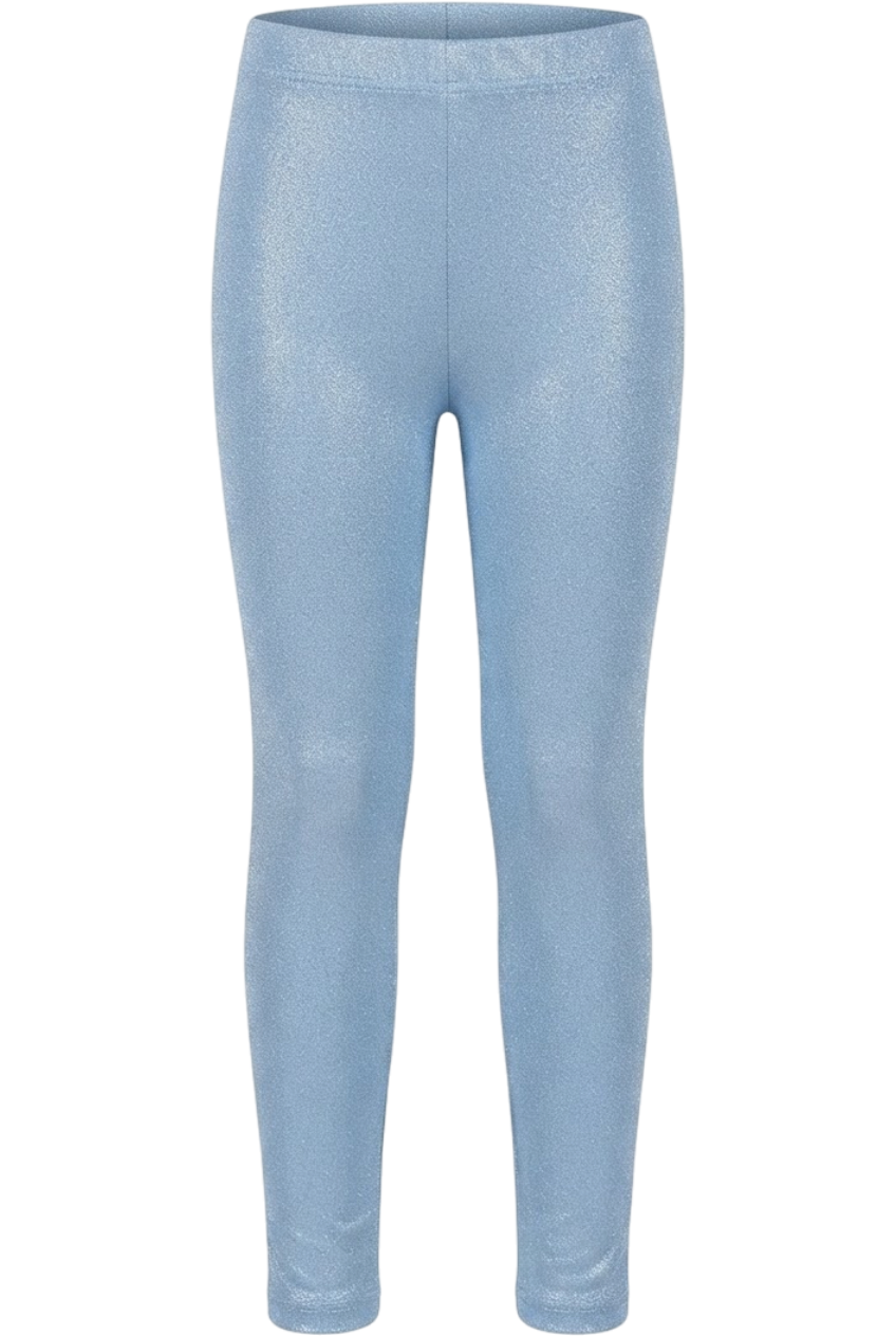 Light blue shimmering leggings - product view