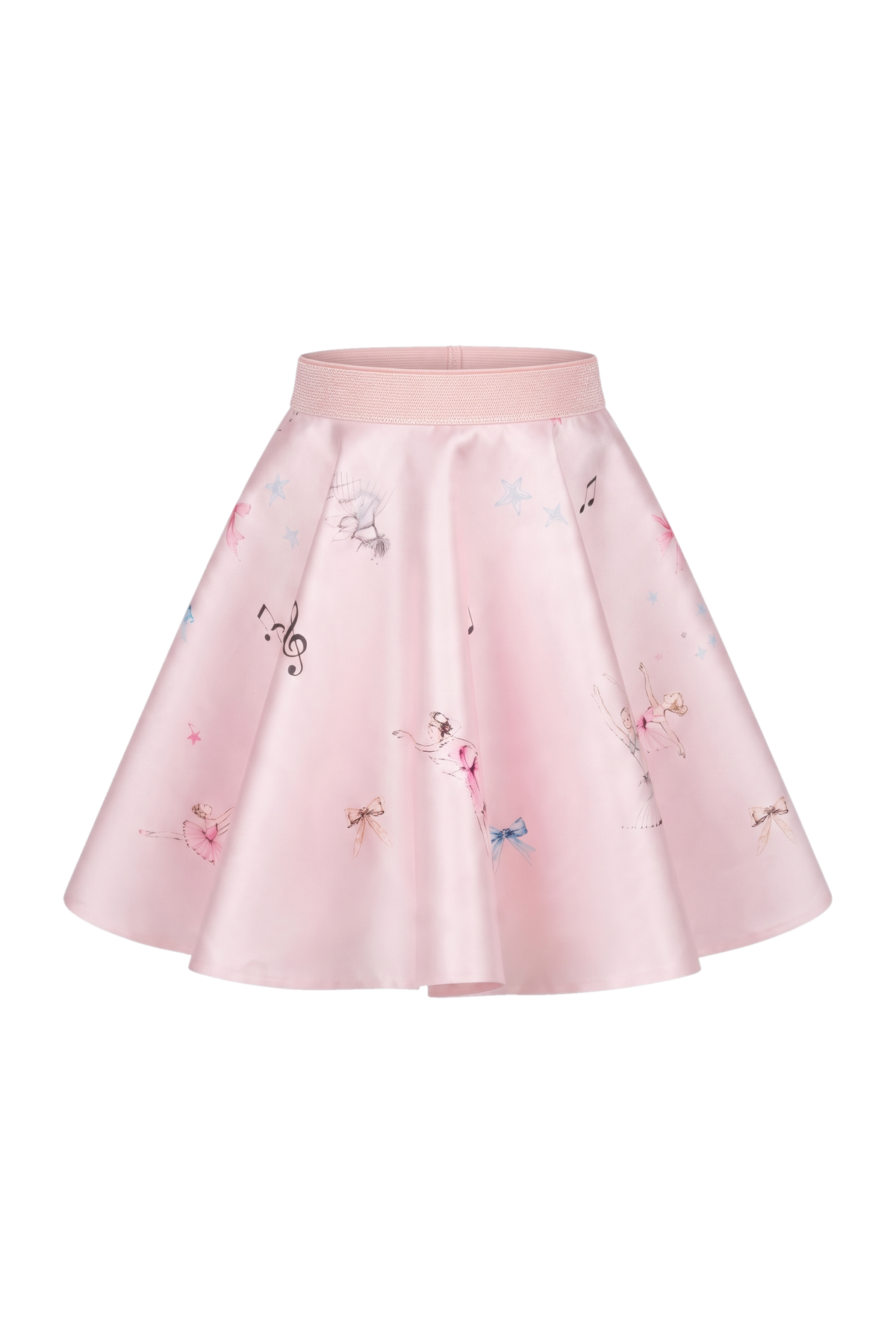 Light pink skirt with ballet print - product view