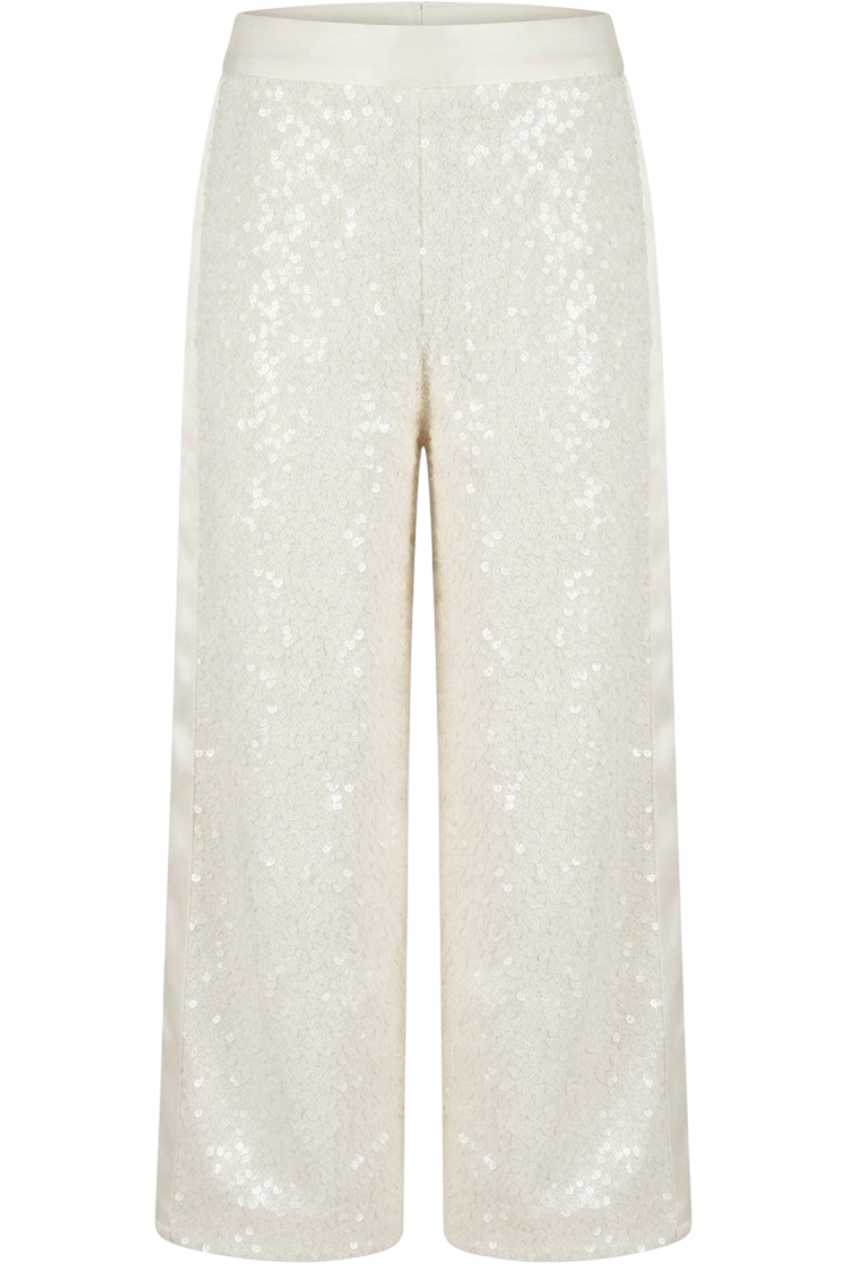 Off-White sequin trousers with satin stripes - product view