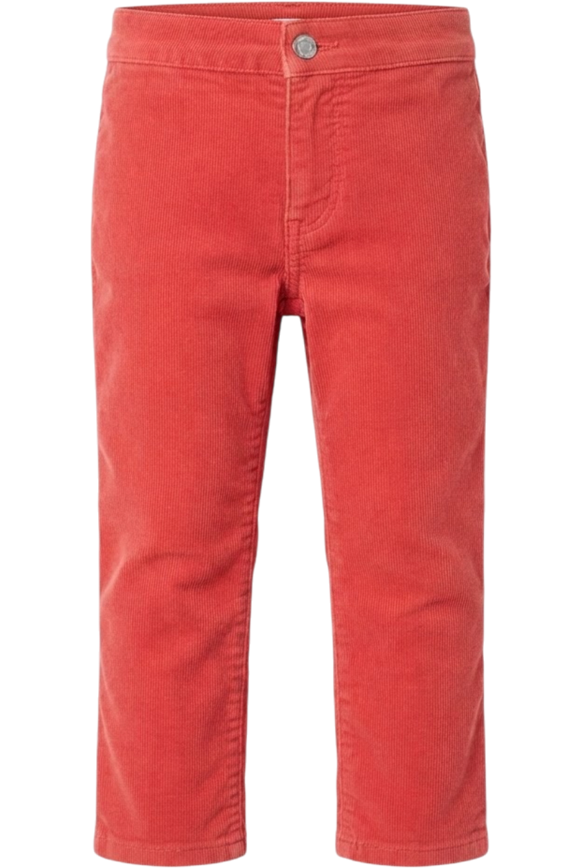 Coral corduroy cotton trousers - product view