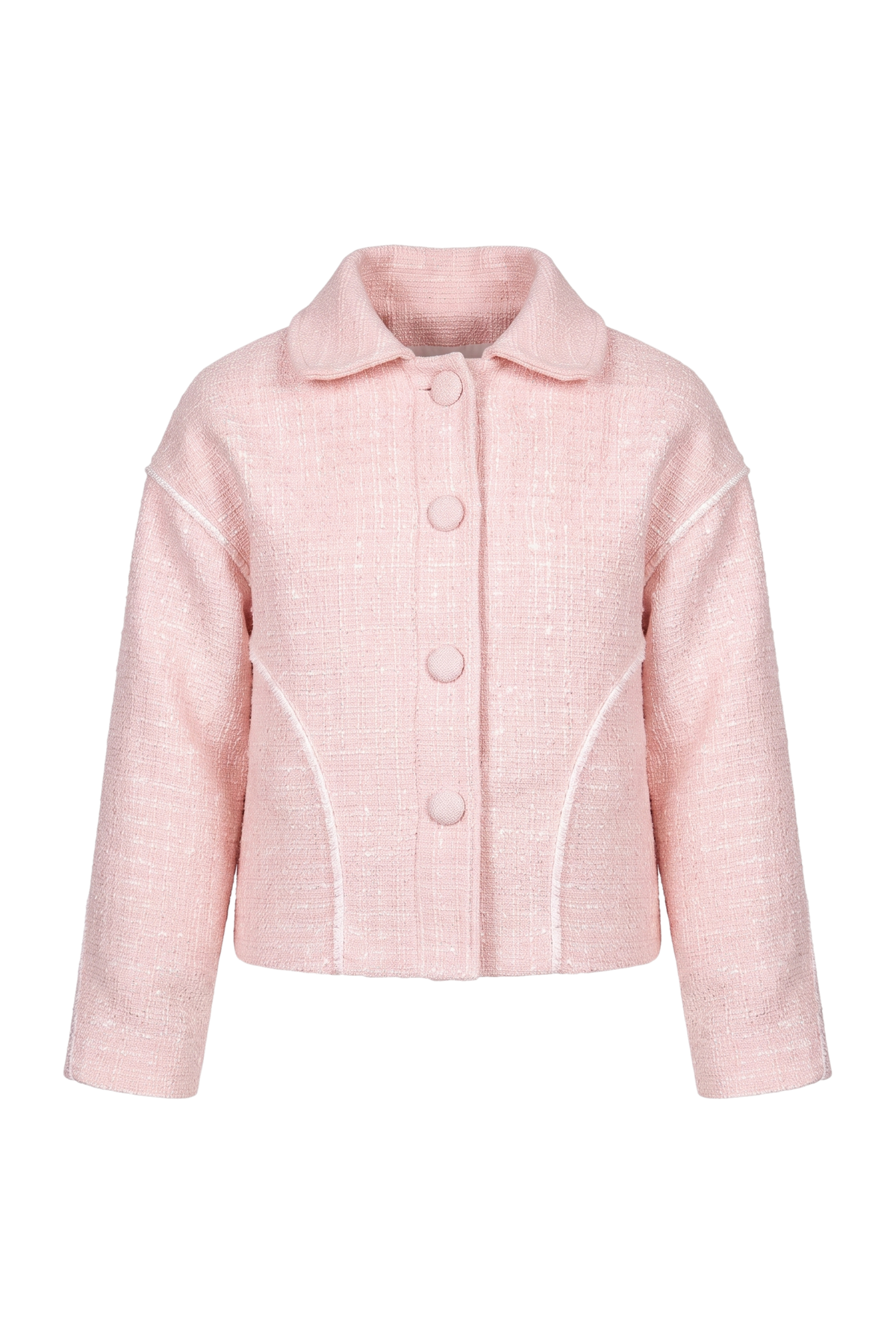 Pink tweed blazer - product view