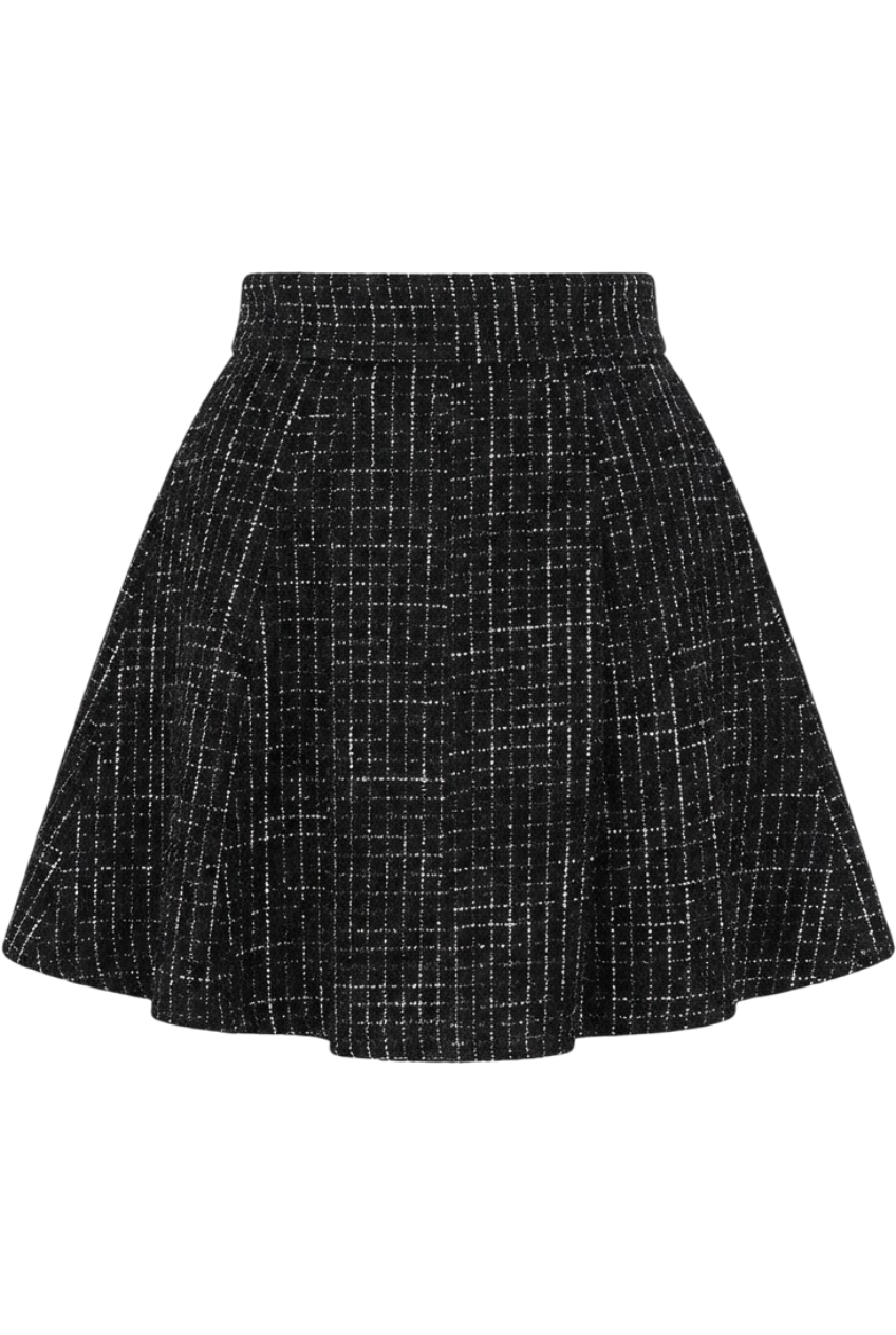 Black tweed skirt - product view